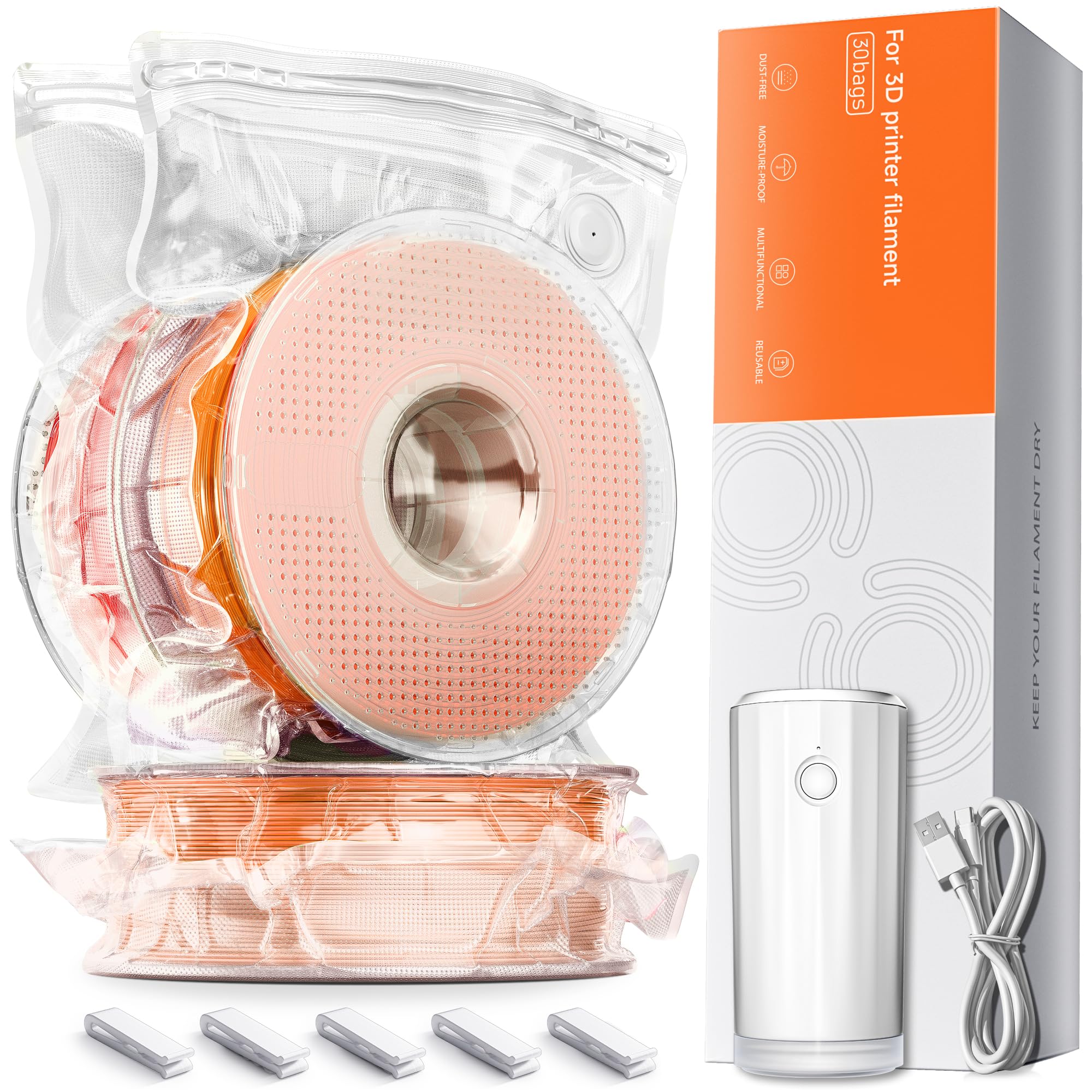 Yoopai Kit Sacchetti Sottovuoto per Filamento Stampante 3D