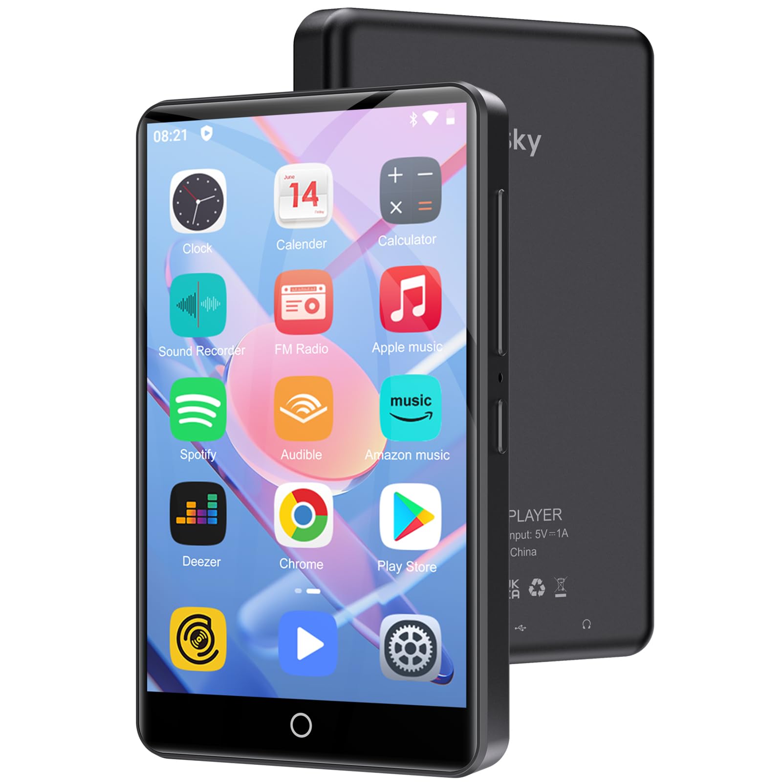 Oilsky Lettore MP3 Bluetooth e WiFi 80GB, Nero