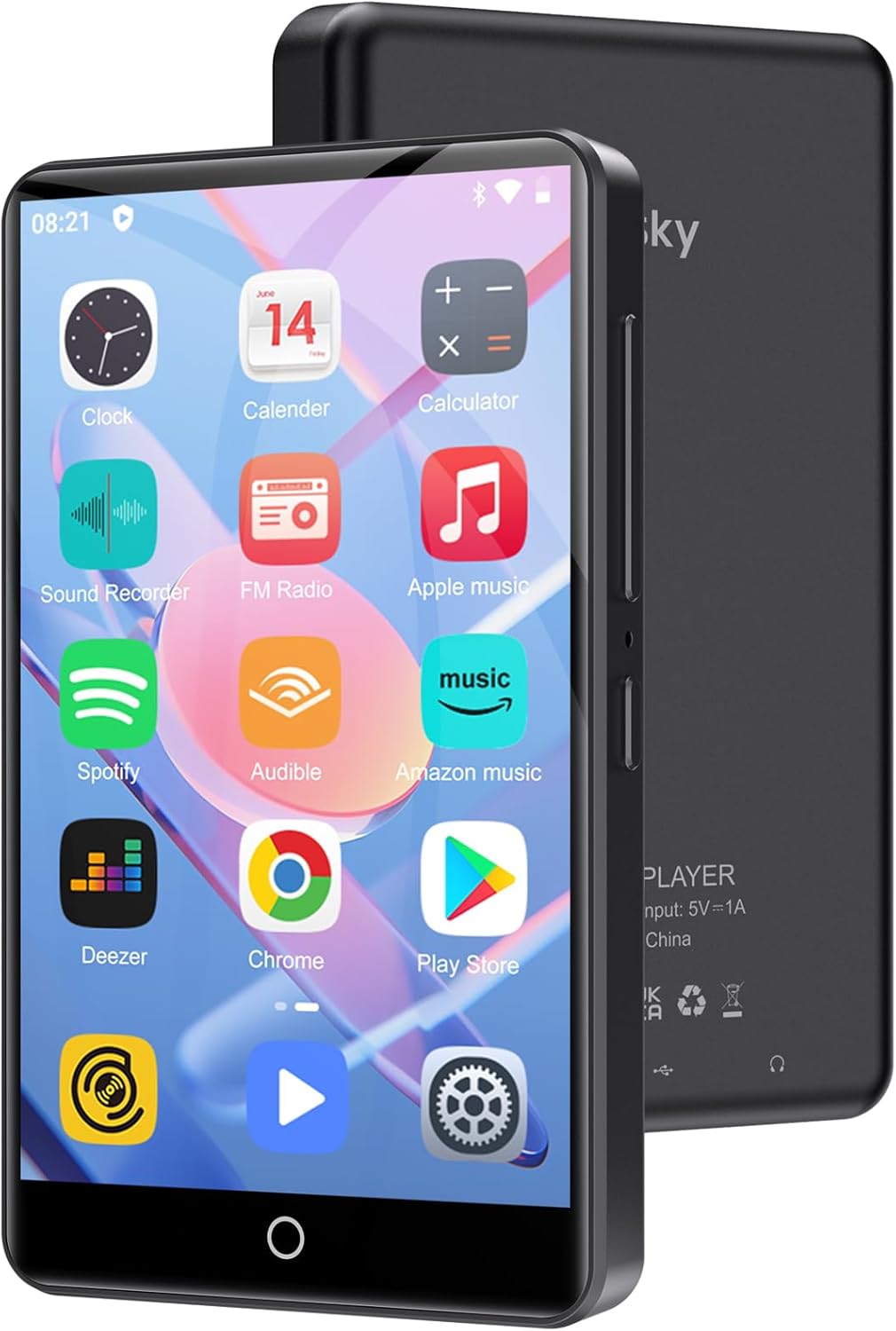 Oilsky Lettore MP3 Bluetooth e WiFi 80GB, Nero - immagine 1