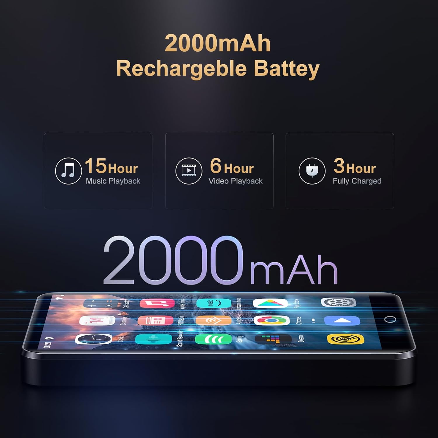 Oilsky Lettore MP3 Bluetooth e WiFi 80GB, Nero - immagine 7