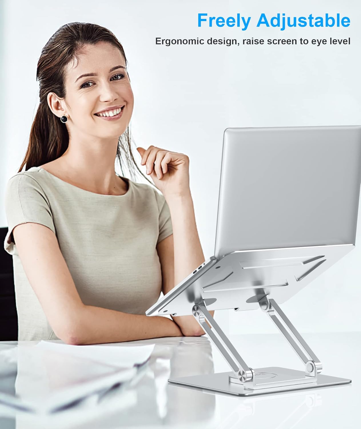 Boyata Supporto PC Portatile Regolabile 360°, Argento - immagine 3