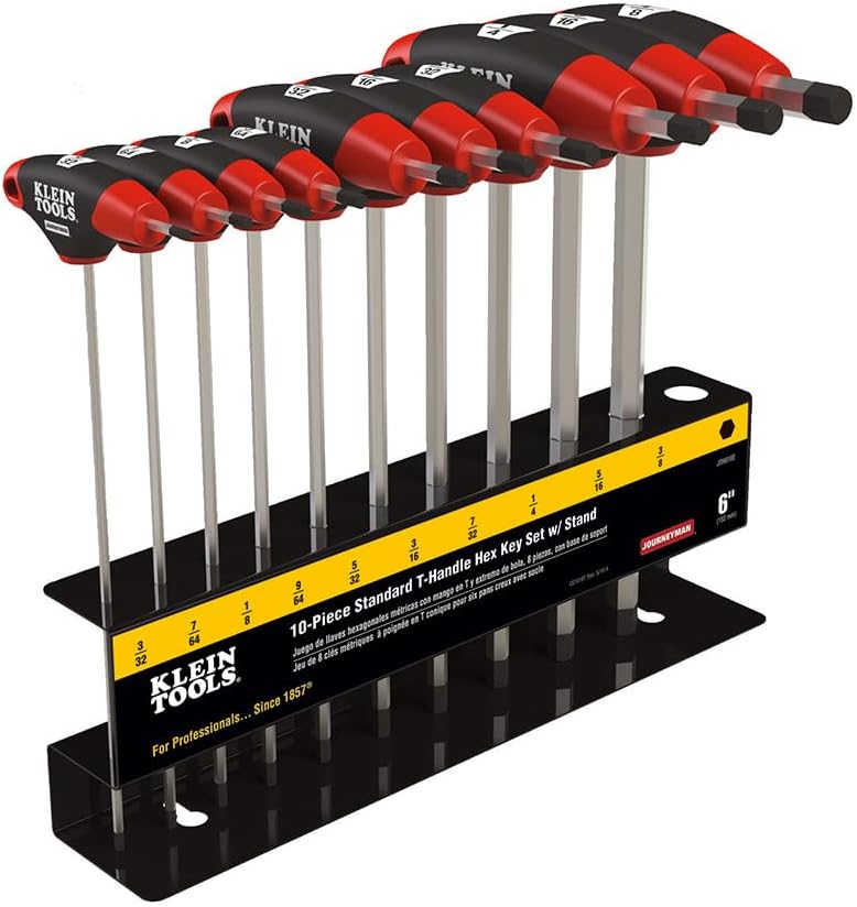 Klein Tools JTH610E SAE Journeyman t-handle set con supporto, pezzi