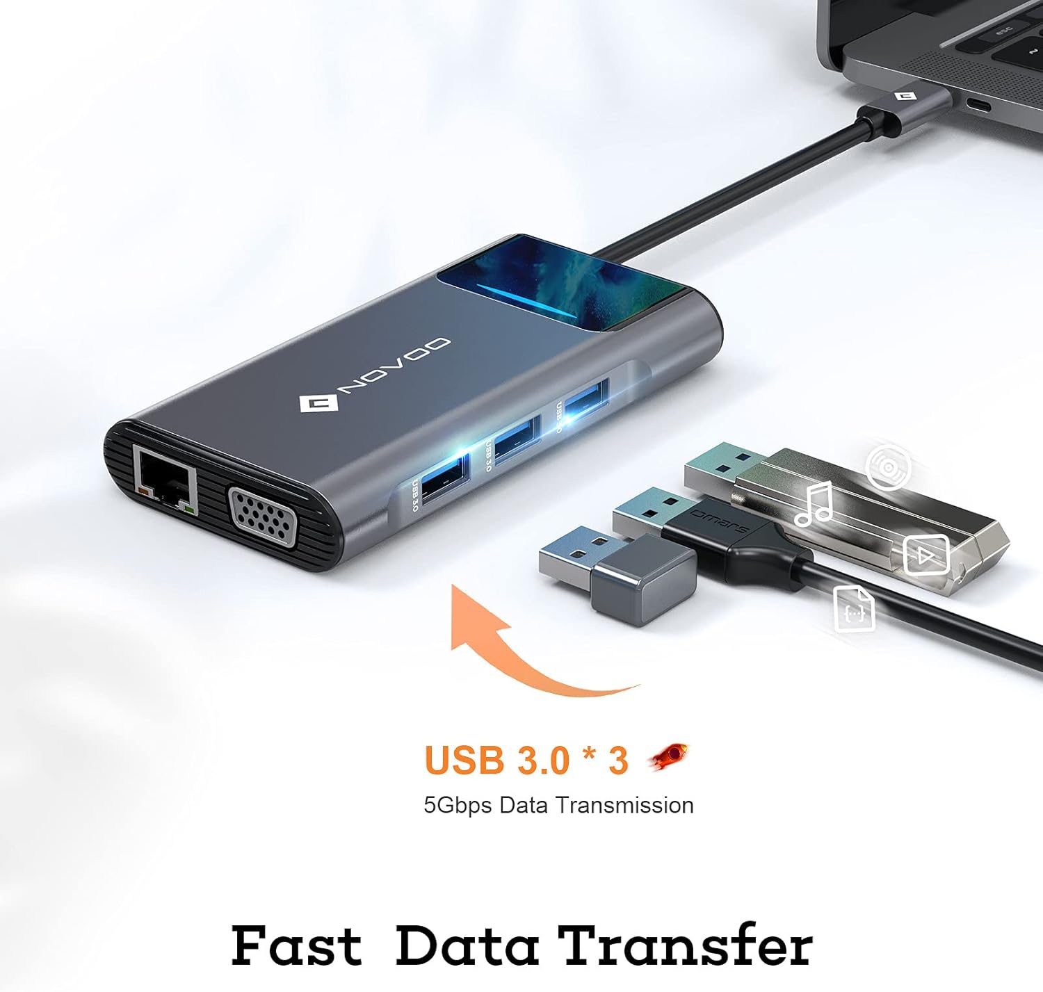 Novoo Docking Station USB-C 9 in 1 - immagine 5
