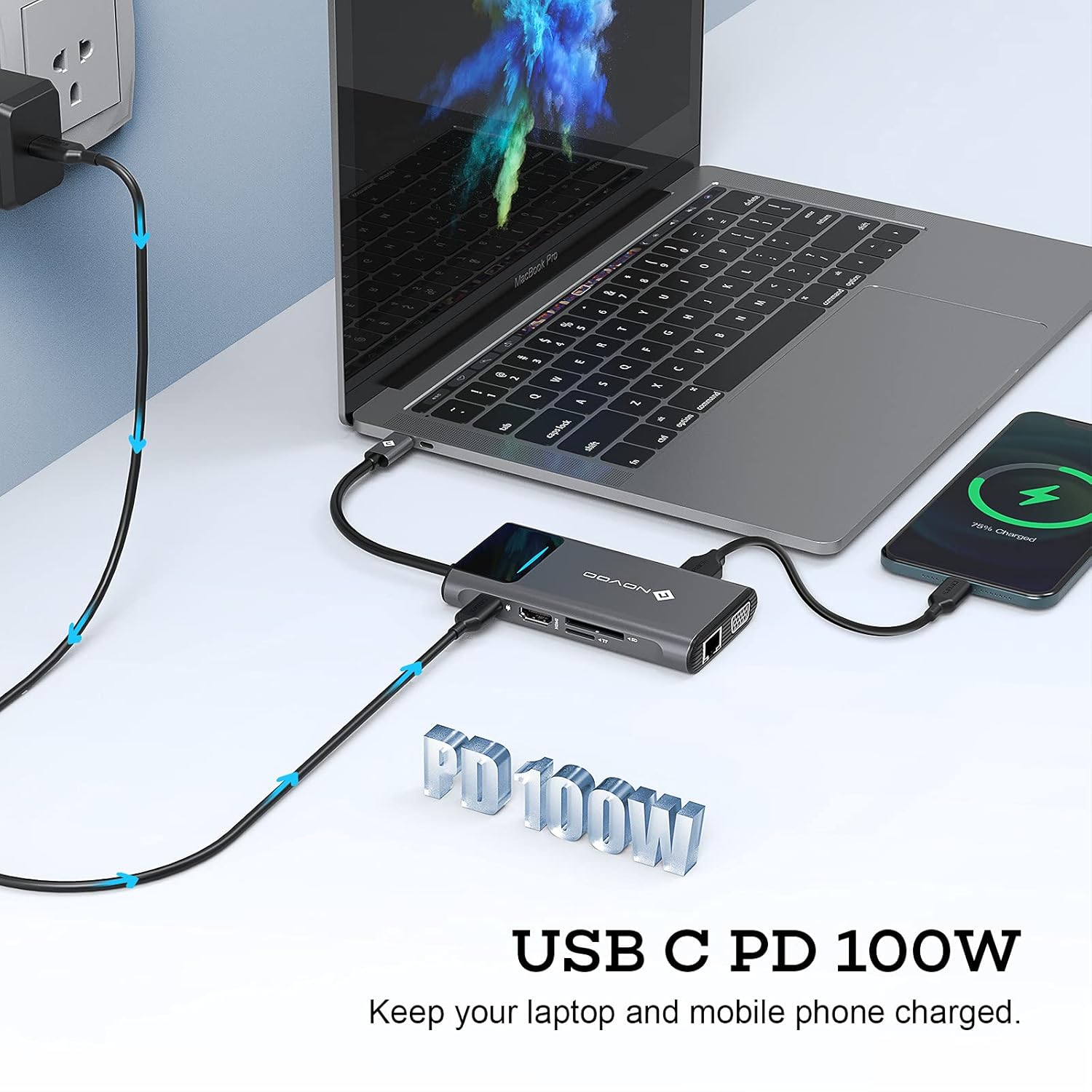 Novoo Docking Station USB-C 9 in 1 - immagine 6