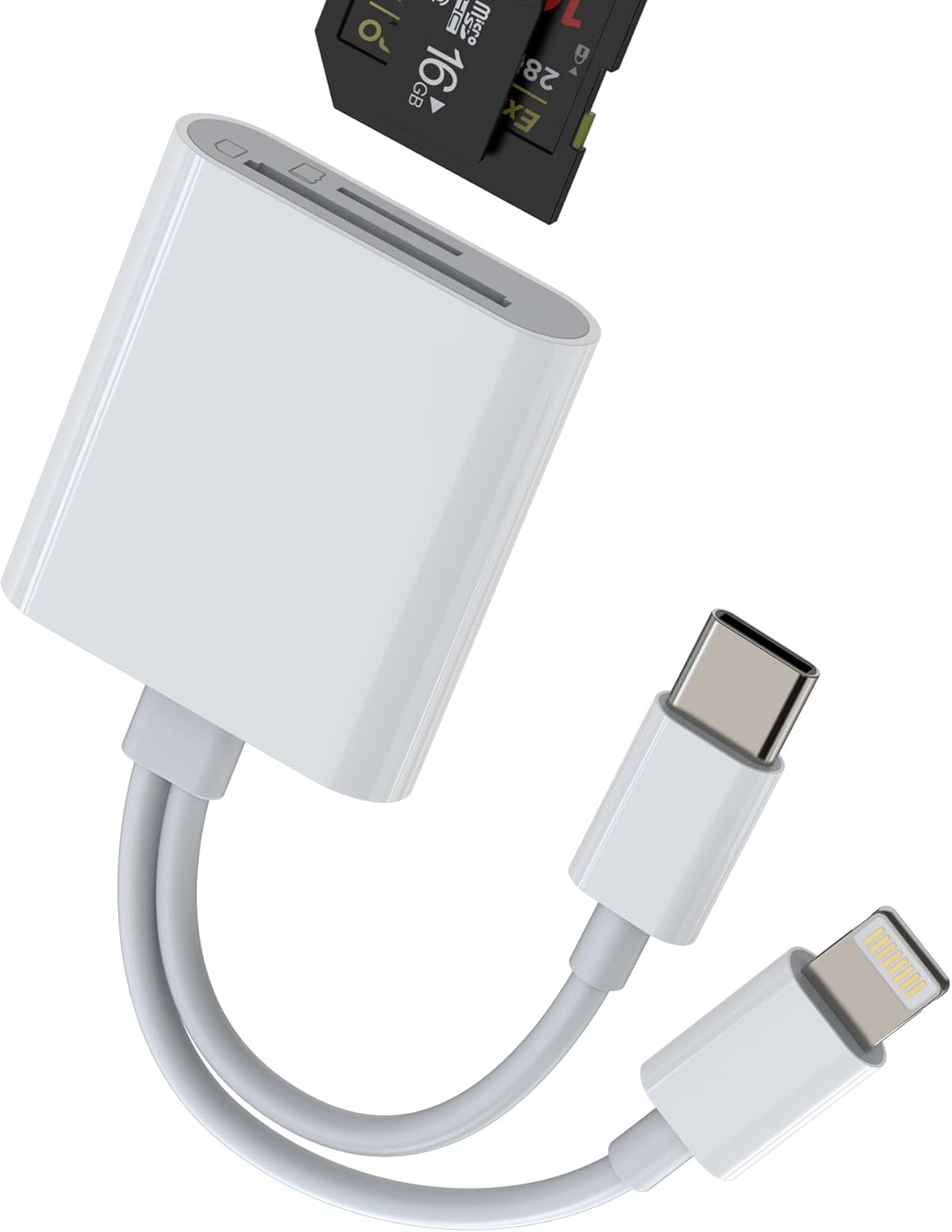 Adattatore USB C e Lightning Lettore Schede SD/Micro SD - immagine 1