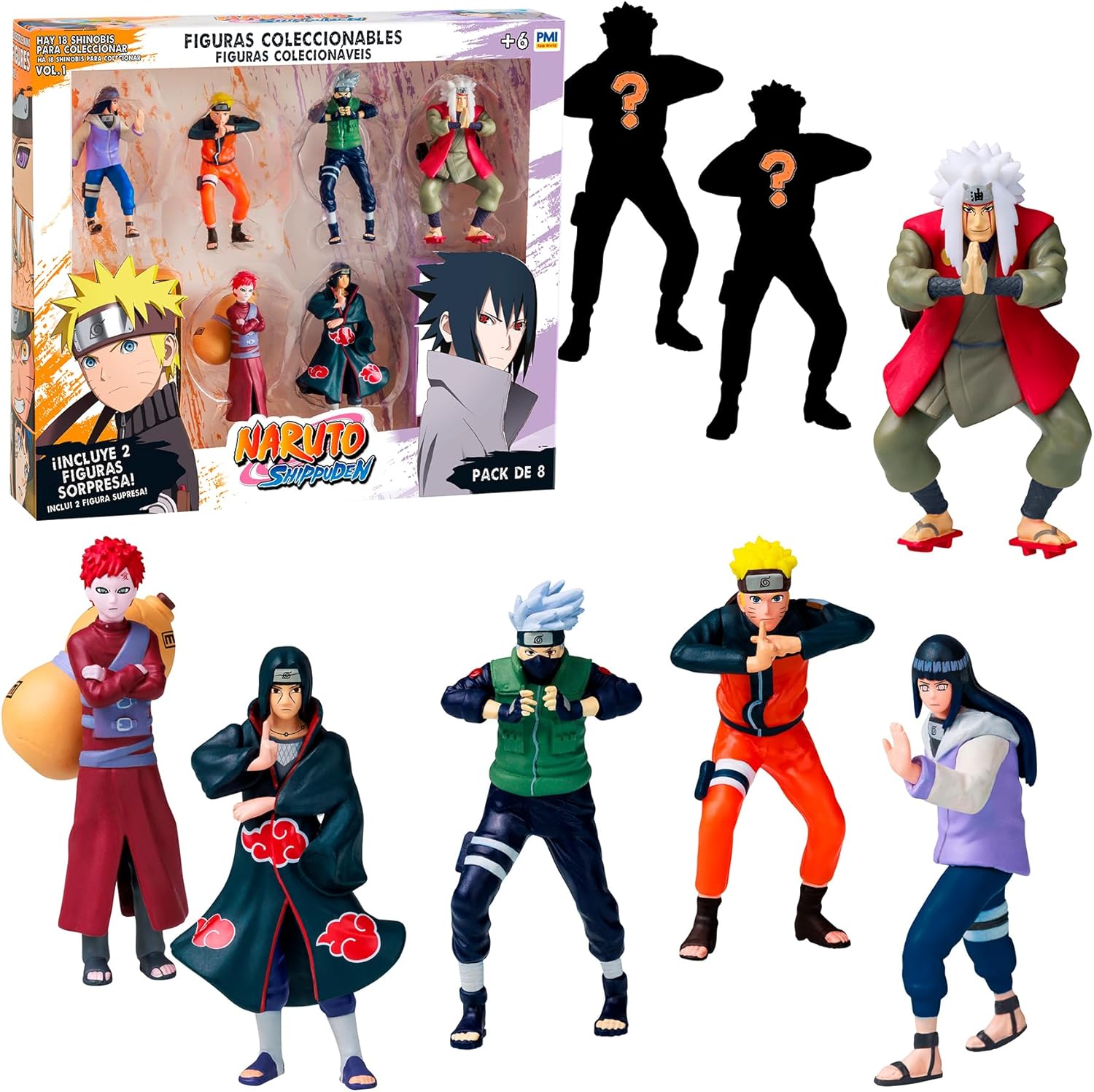 Bizak Naruto - Confezione da 8 figure Deluxe 7 cm - immagine 1