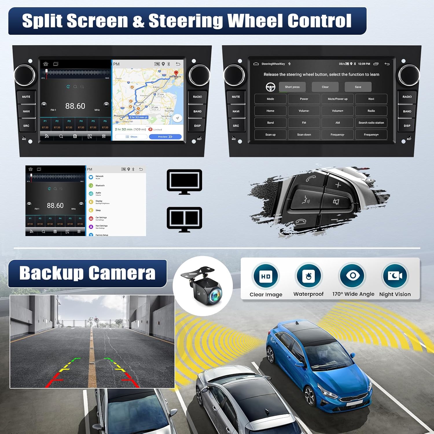 Autoradio Carplay Android 13 per Opel Astra/Antara/Corsa - immagine 6