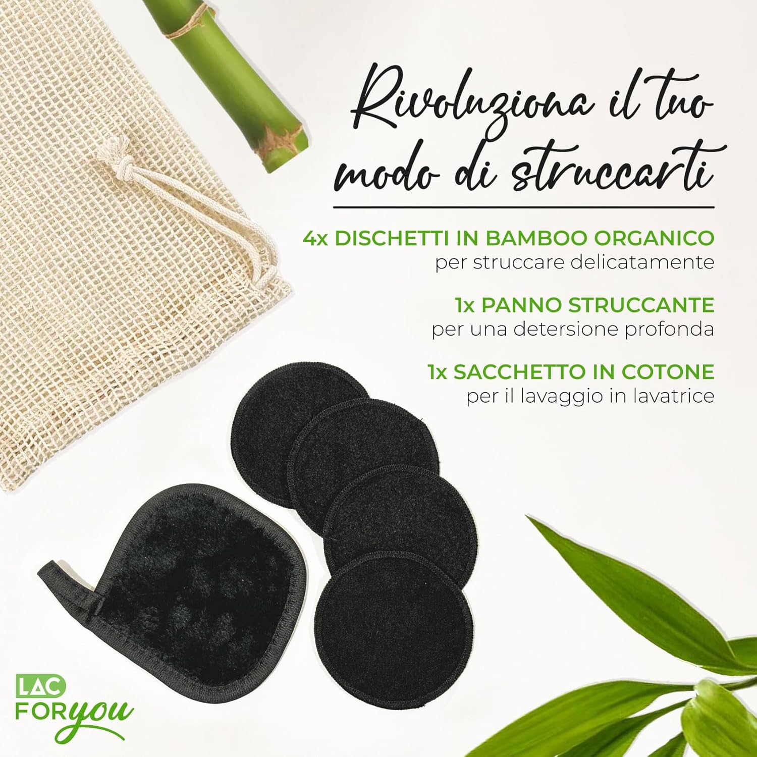 LAC Dischetti Struccanti Riutilizzabili 4 Pads - immagine 2