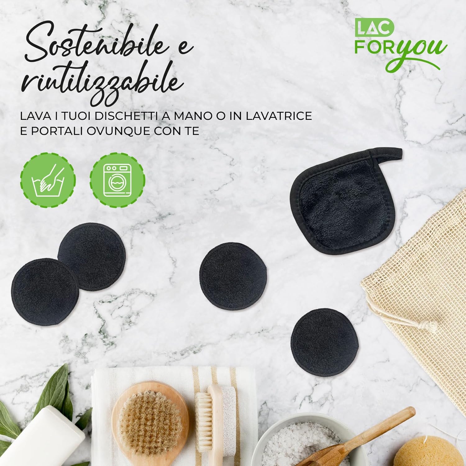 LAC Dischetti Struccanti Riutilizzabili 4 Pads - immagine 5