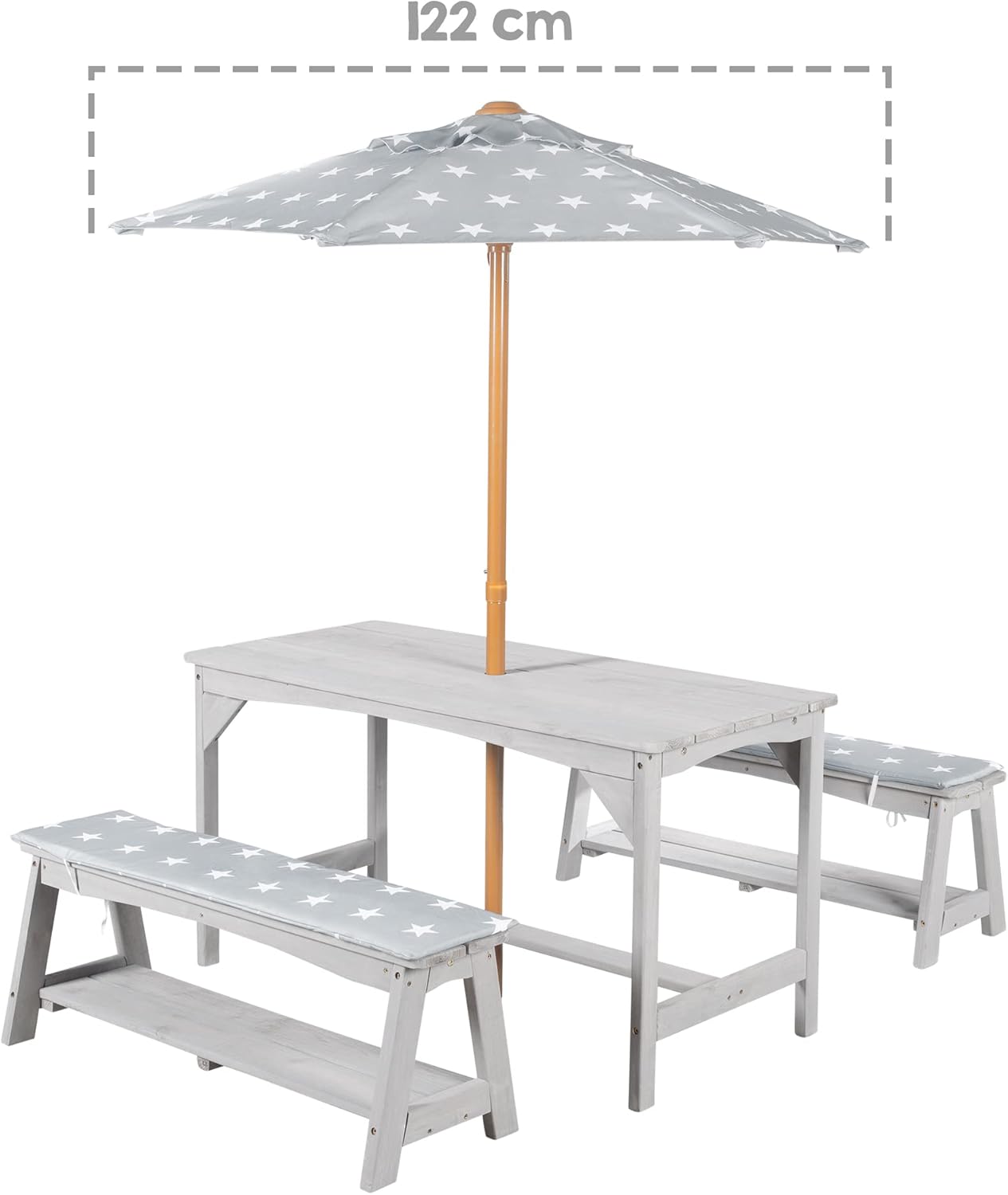 Roba Set Sedute Bambini Picnic con Ombrellone e Cuscini - immagine 6