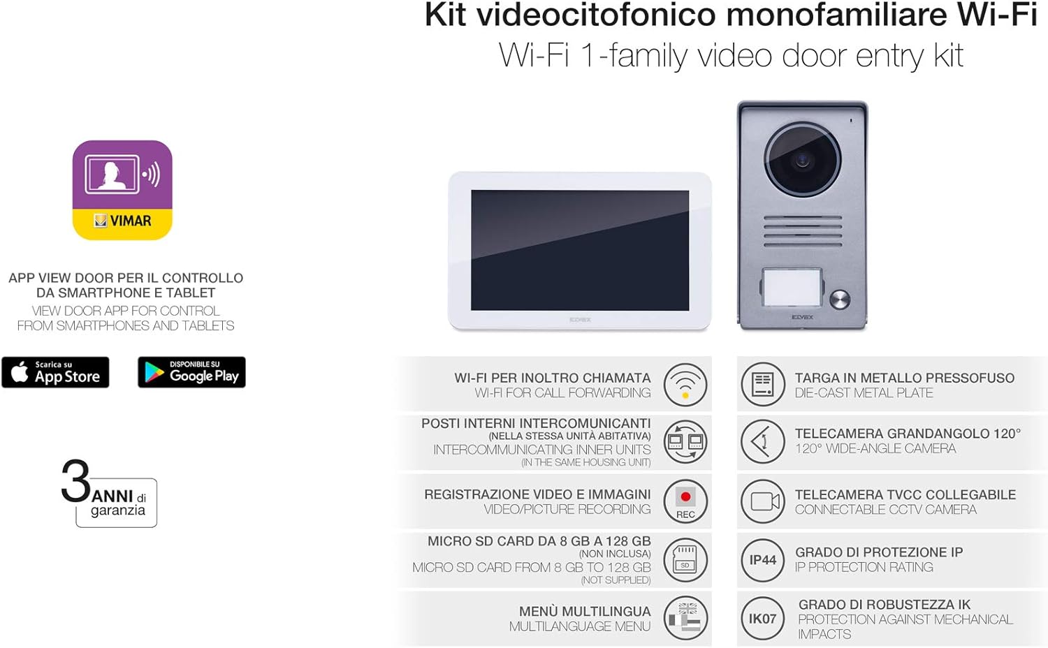 Vimar K40945 - Kit Videocitofono Smart Monofamiliare - immagine 3