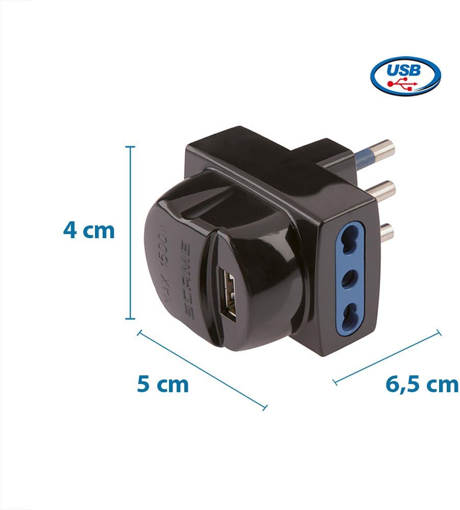 Poly Pool PP0469.1 Adattatore Compatto USB 16A, Nero - immagine 4