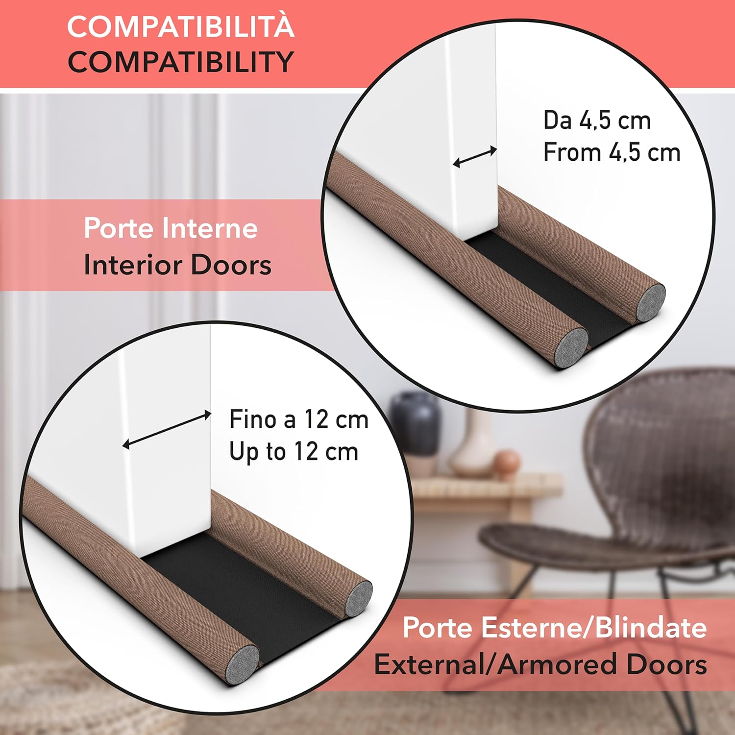 Paraspifferi Premium per Porte Blindate 4,5-12cm - immagine 4