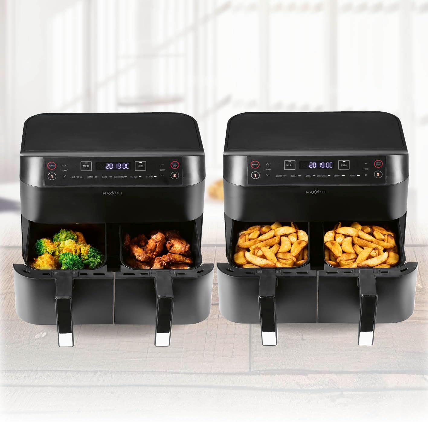 MAXXMEE Friggitrice ad Aria Calda Doppio Cestello 7,6L - immagine 4