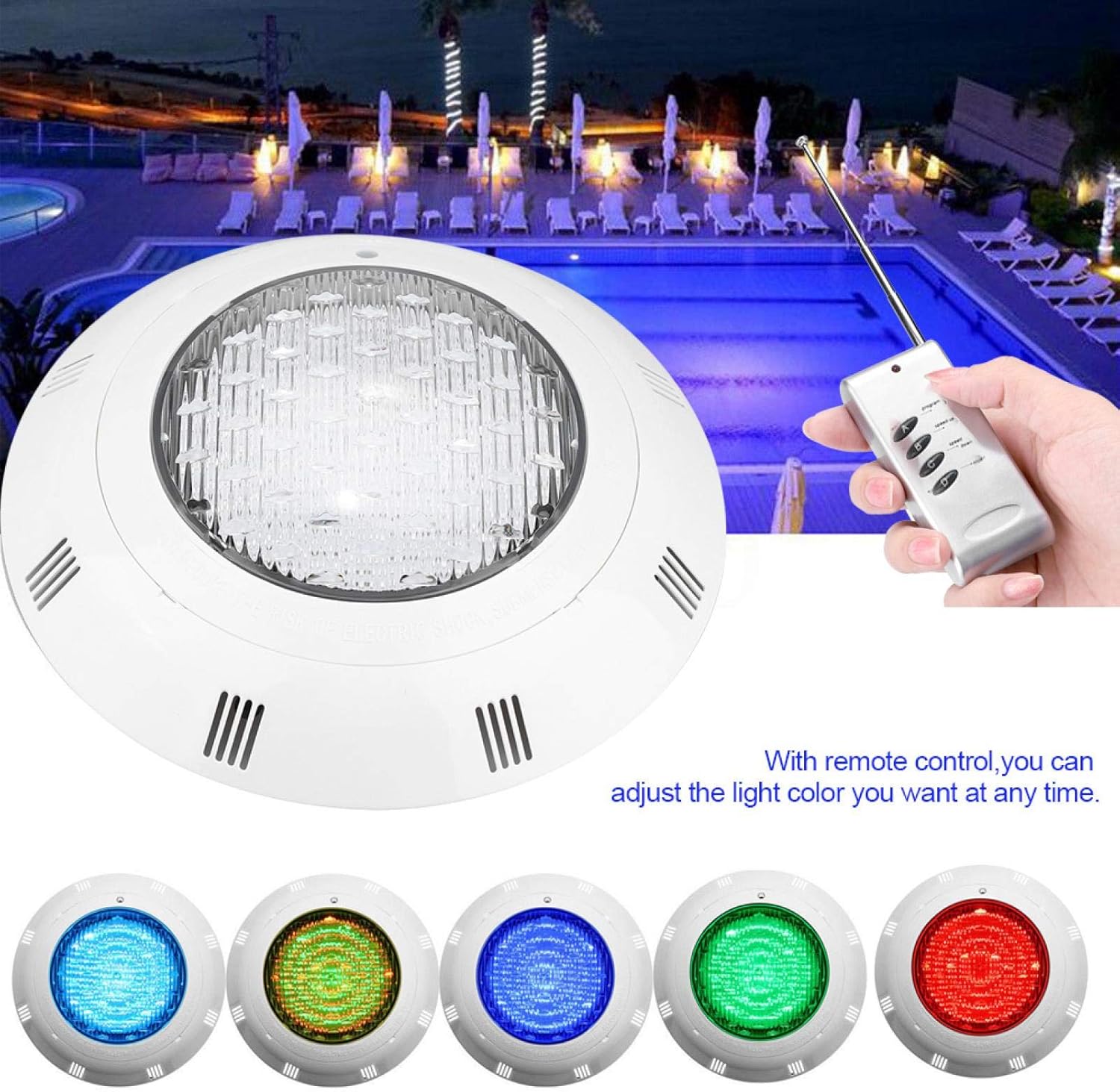 Luce LED RGB Multicolore per Piscina Subacquea 300W - immagine 2