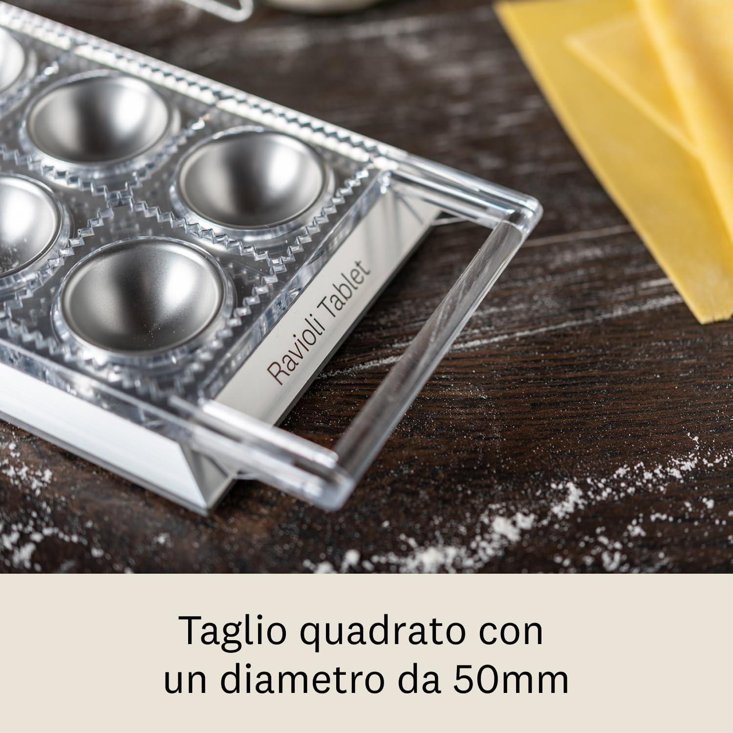Marcato Stampo per Ravioli Quadrati 50mm, Argento - immagine 4