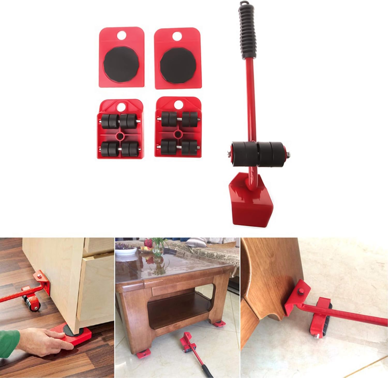 5 Pezzi Ruote per Mobili Pesanti 150g - immagine 4