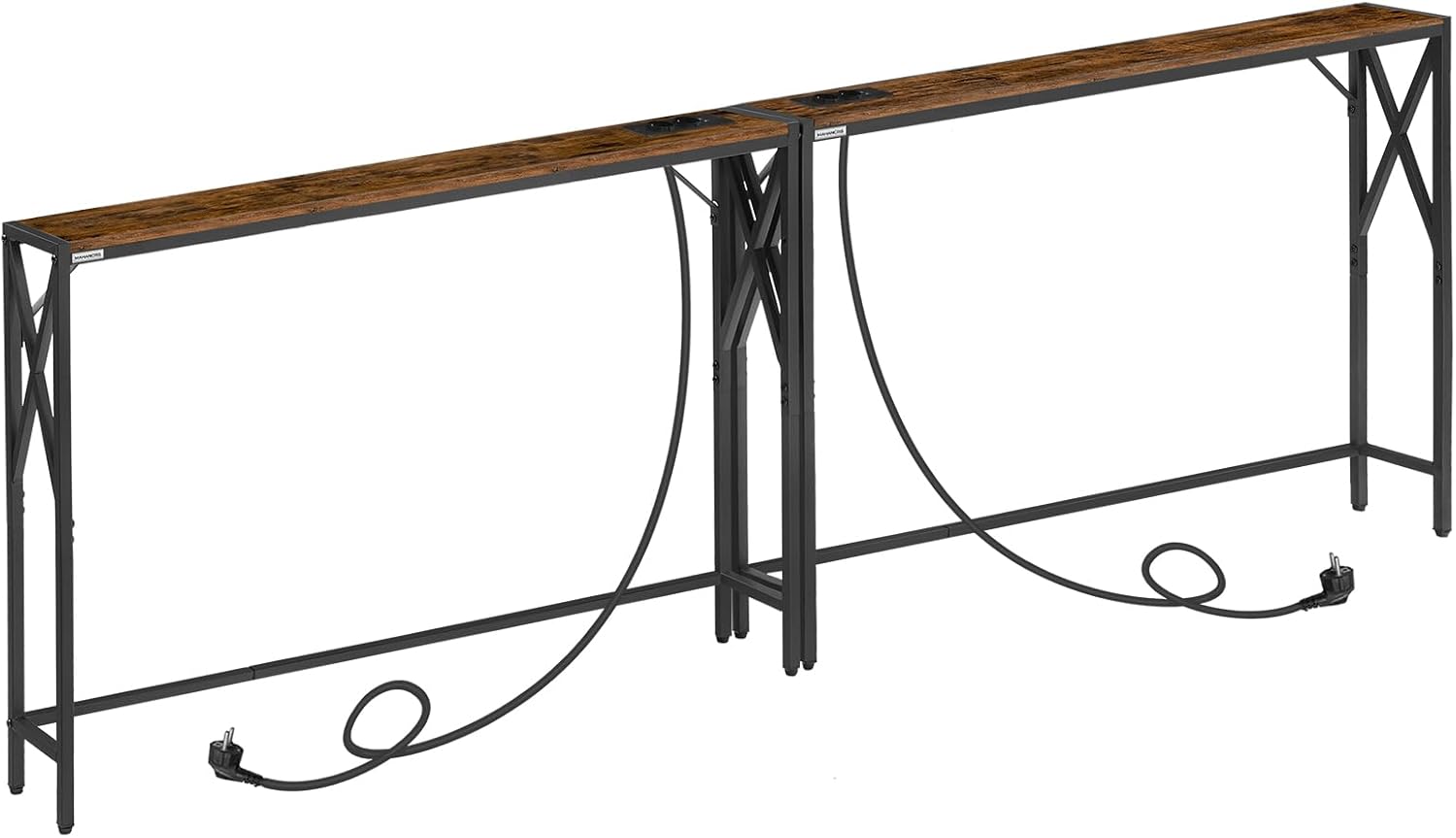 Mahancris Set 2 Tavoli Console con Stazione Ricarica - immagine 1