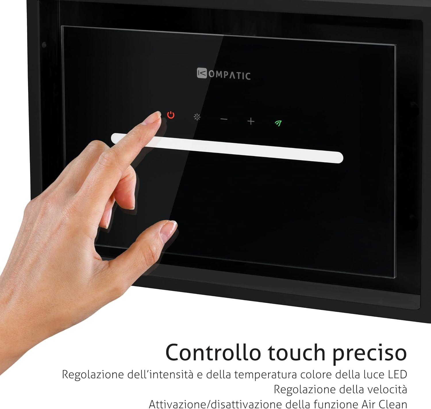 Kompatic HANA 40 KPHN40BIB - Cappa Aspirante 40 cm, Classe A++ - immagine 4