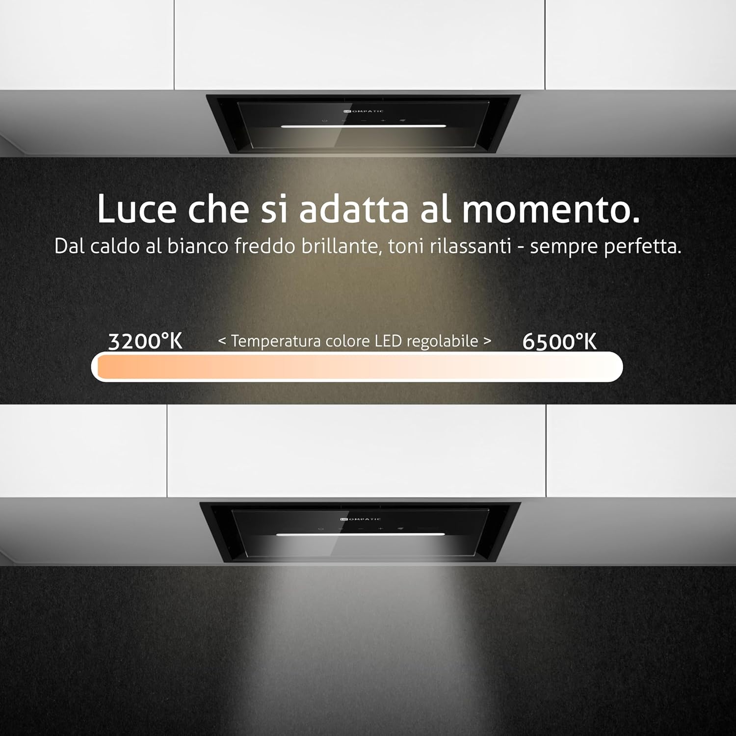 Kompatic HANA 40 KPHN40BIB - Cappa Aspirante 40 cm, Classe A++ - immagine 5