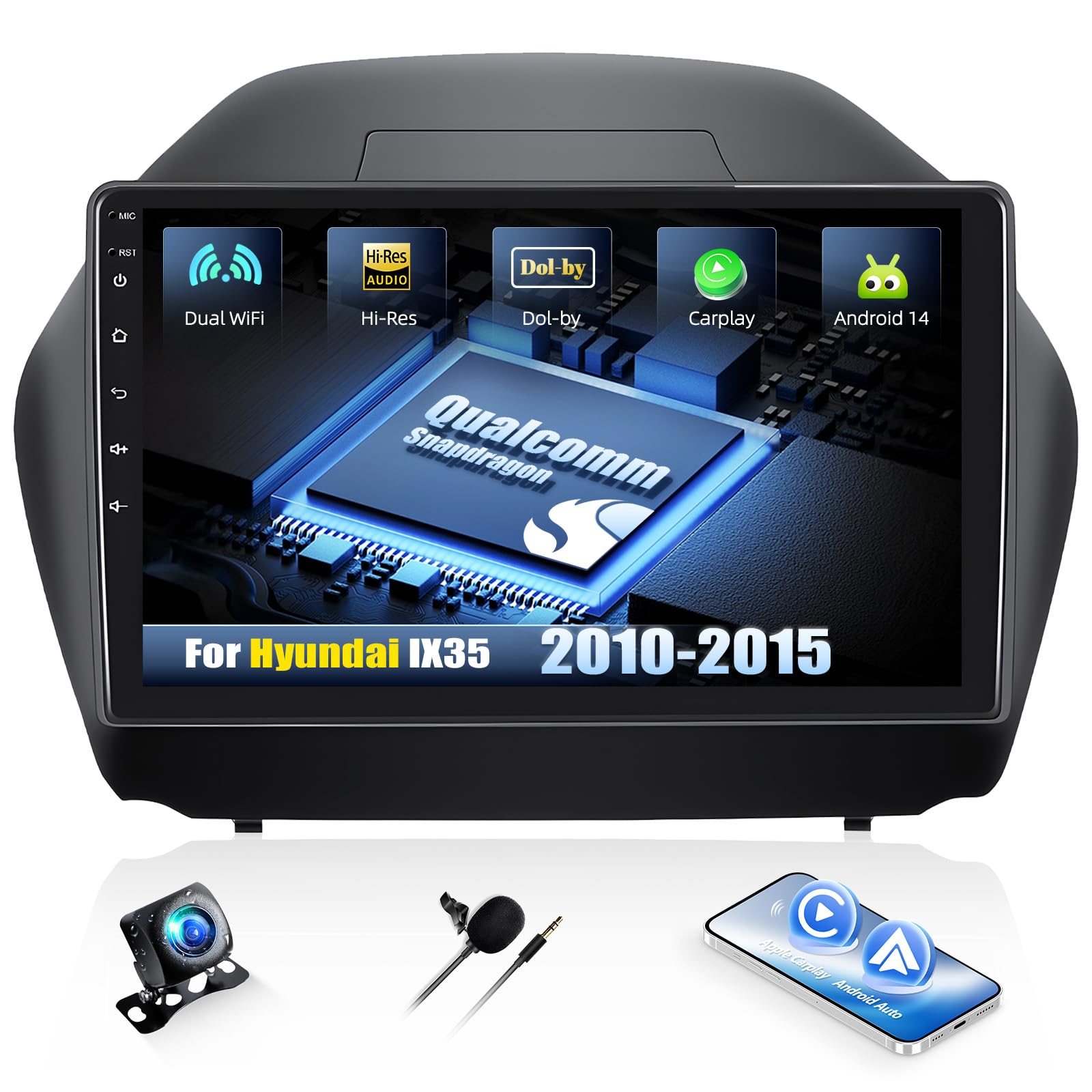 Camecho Android 12 Autoradio 2G+64G per Hyundai IX35