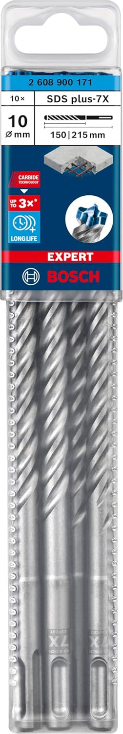 Bosch Professional 10x Punte Martelli Expert SDS plus-7X - immagine 2