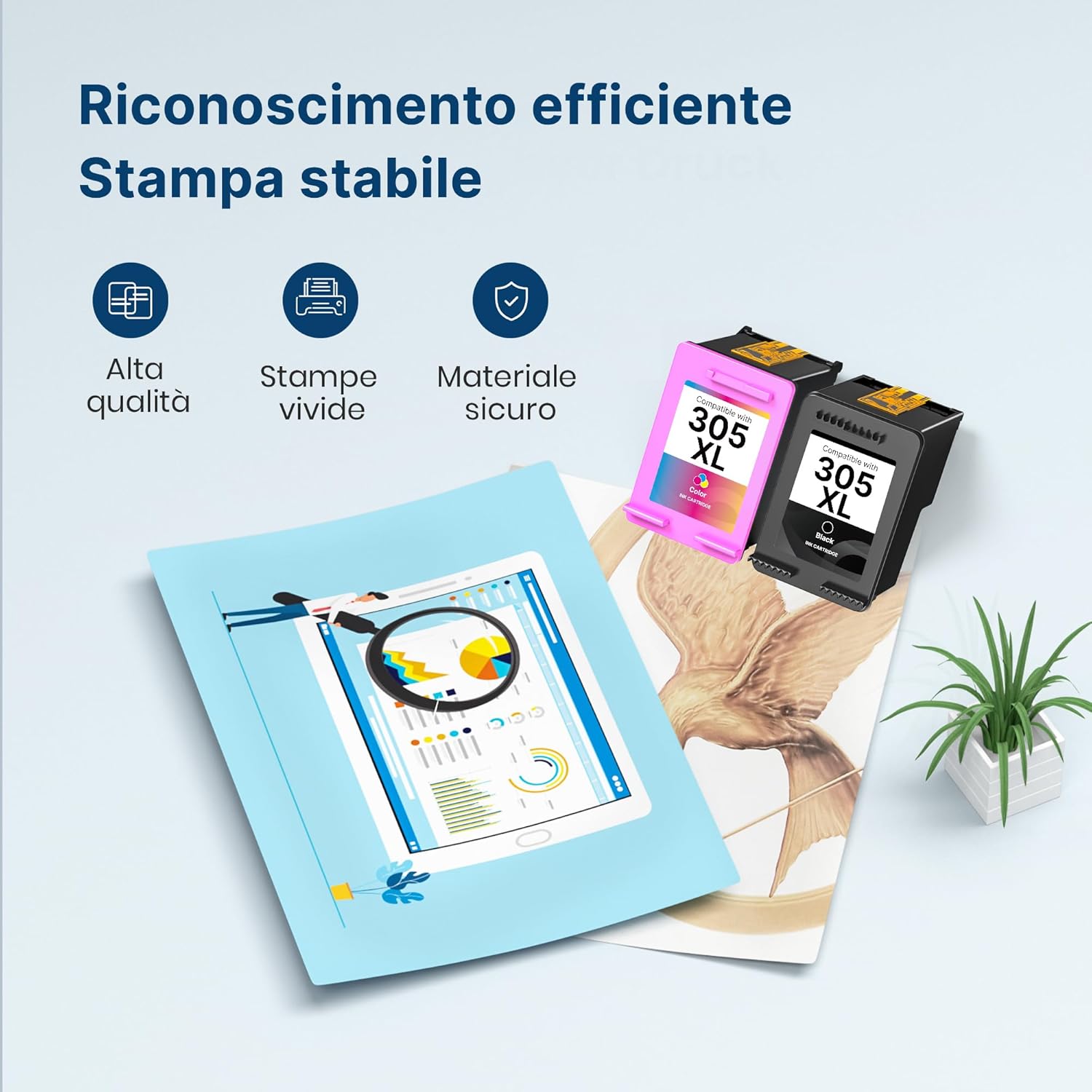 Cartucce HP 305 XL Nero e Colore (2-Pack) - immagine 5