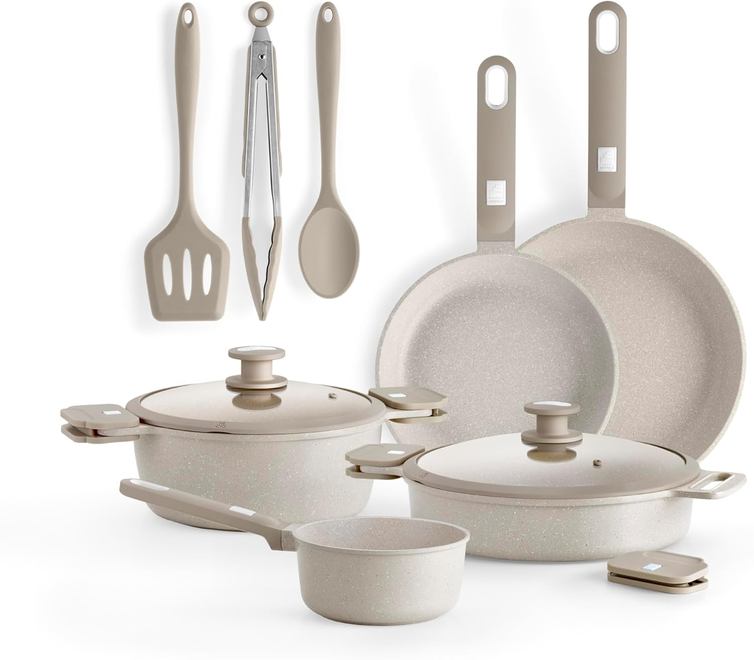 Monix Denmark - Batteria Cucina 10 Pezzi, Alluminio - immagine 1