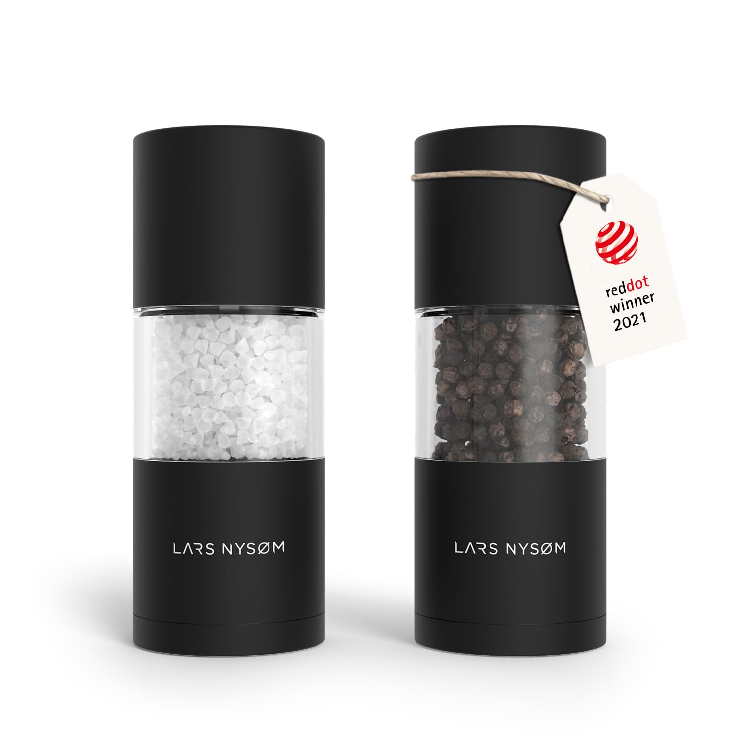 Lars Nysøm Set Macine Sale e Pepe Acciaio Inox, Carbon Black