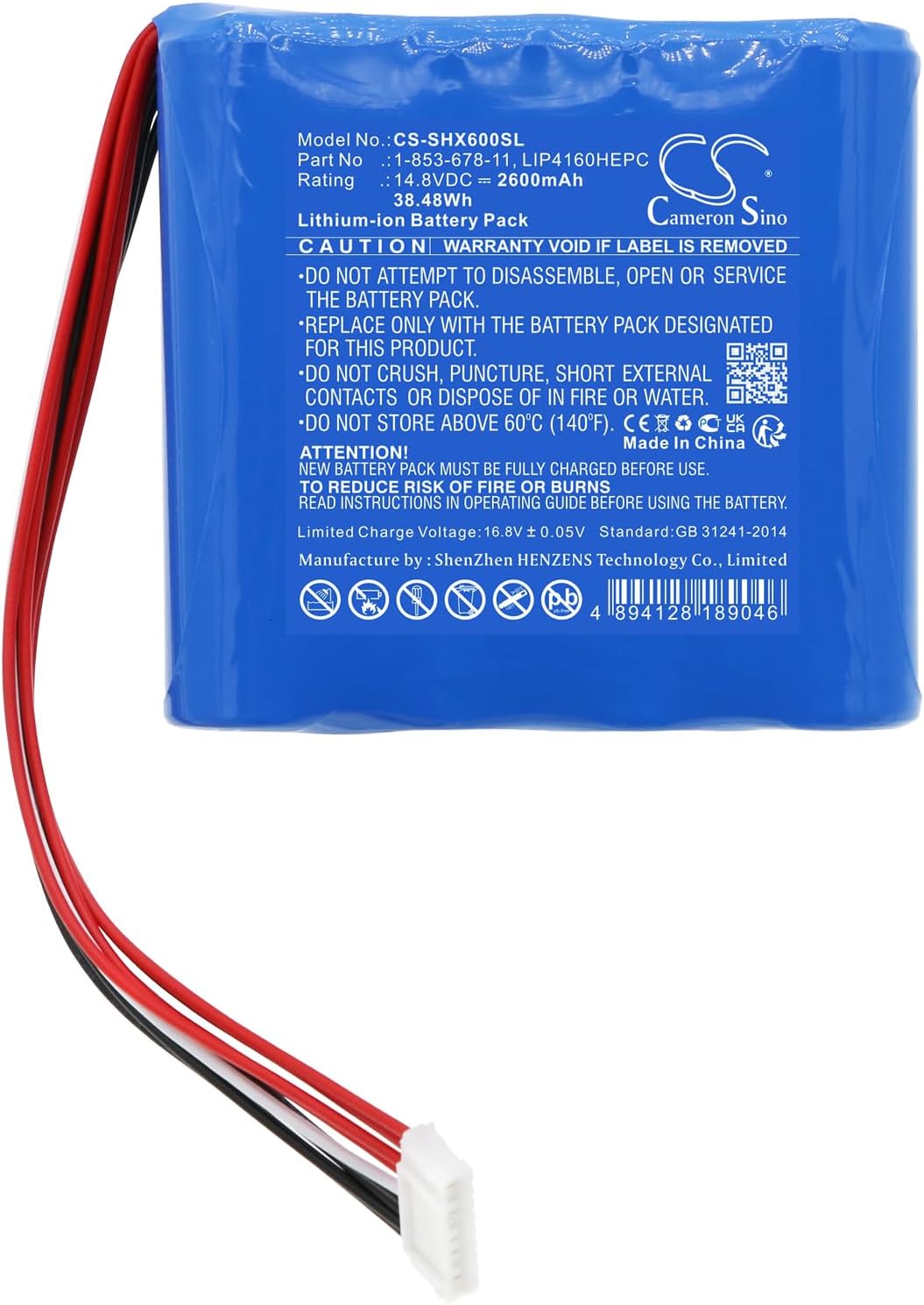 Techtek Batteria Compatibile per Sony GTK-XB60 - immagine 3