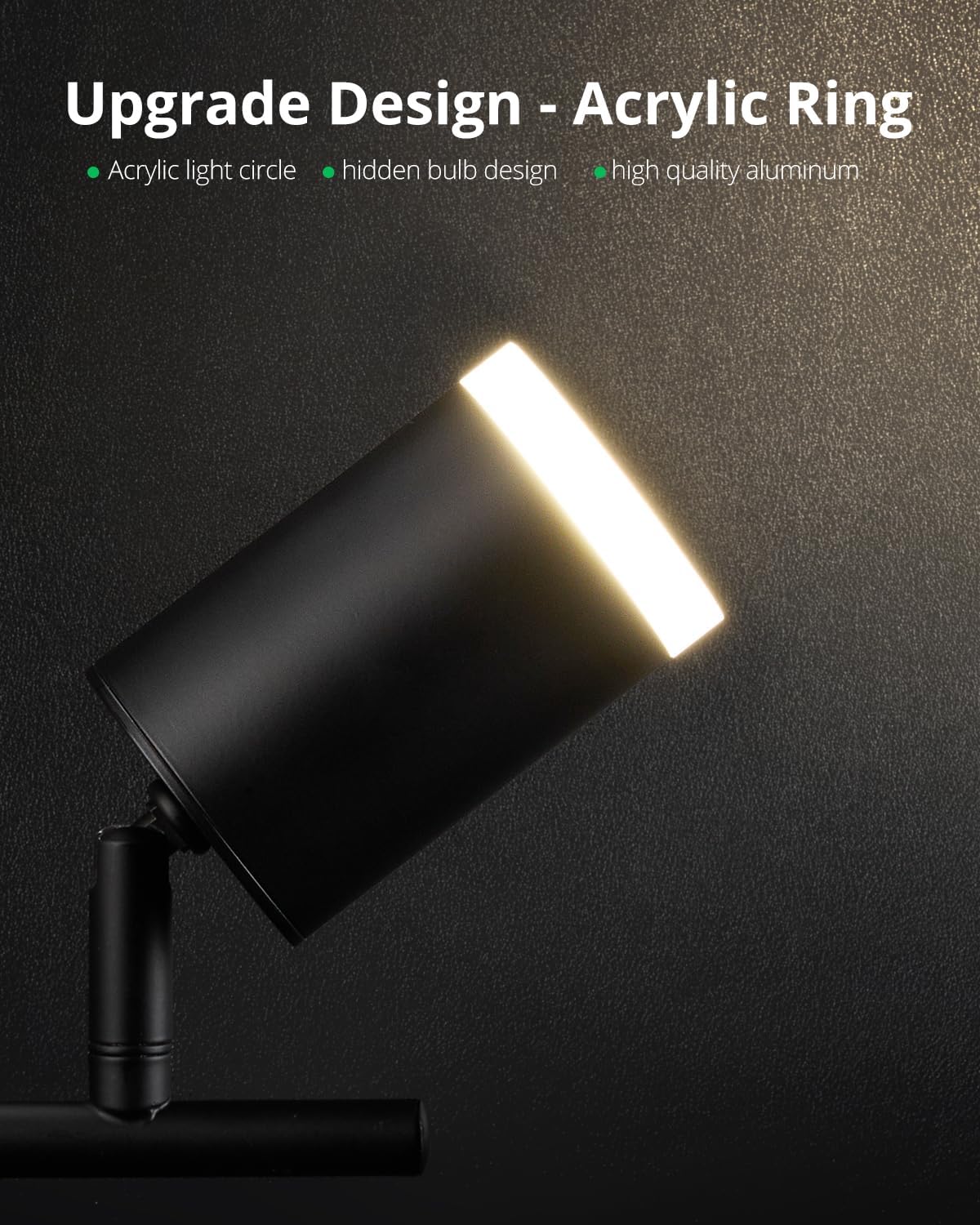 Bojim Faretti LED Soffitto Orientabili Binario 4 Luci, Nero - immagine 3