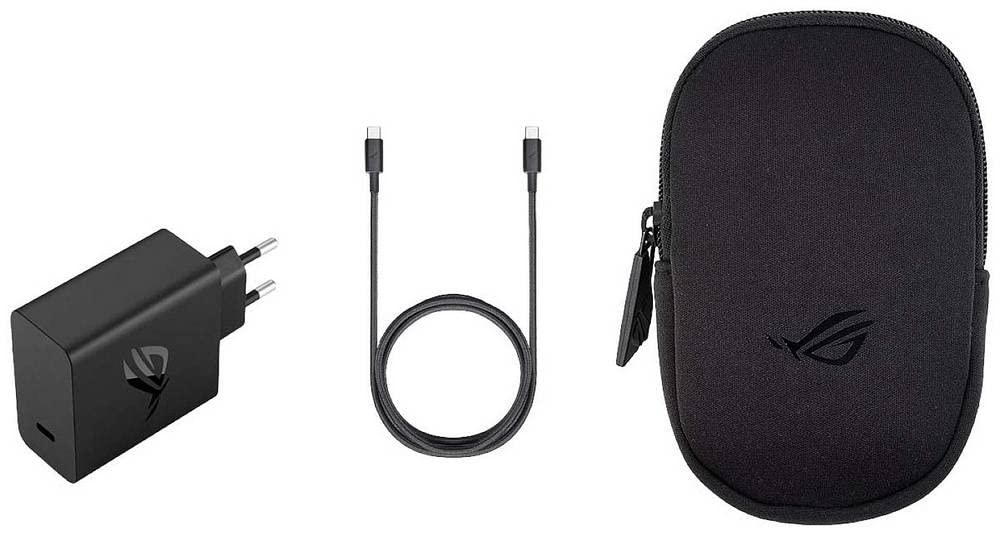 Asus ROG Adattatore USB-C 65W con Cavo 1.2m, Nero