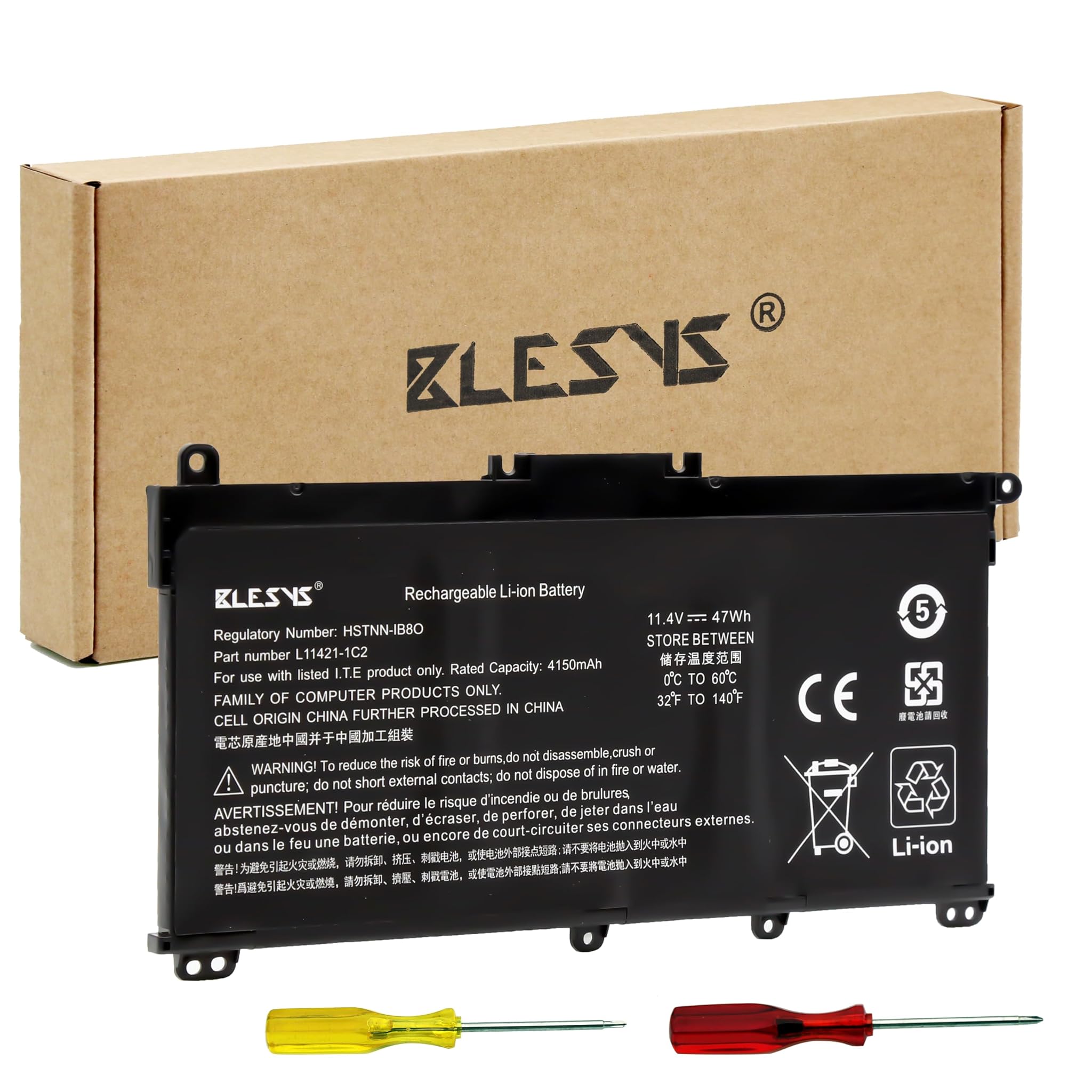 Blesys Batteria per HP Laptop 15-dw Series