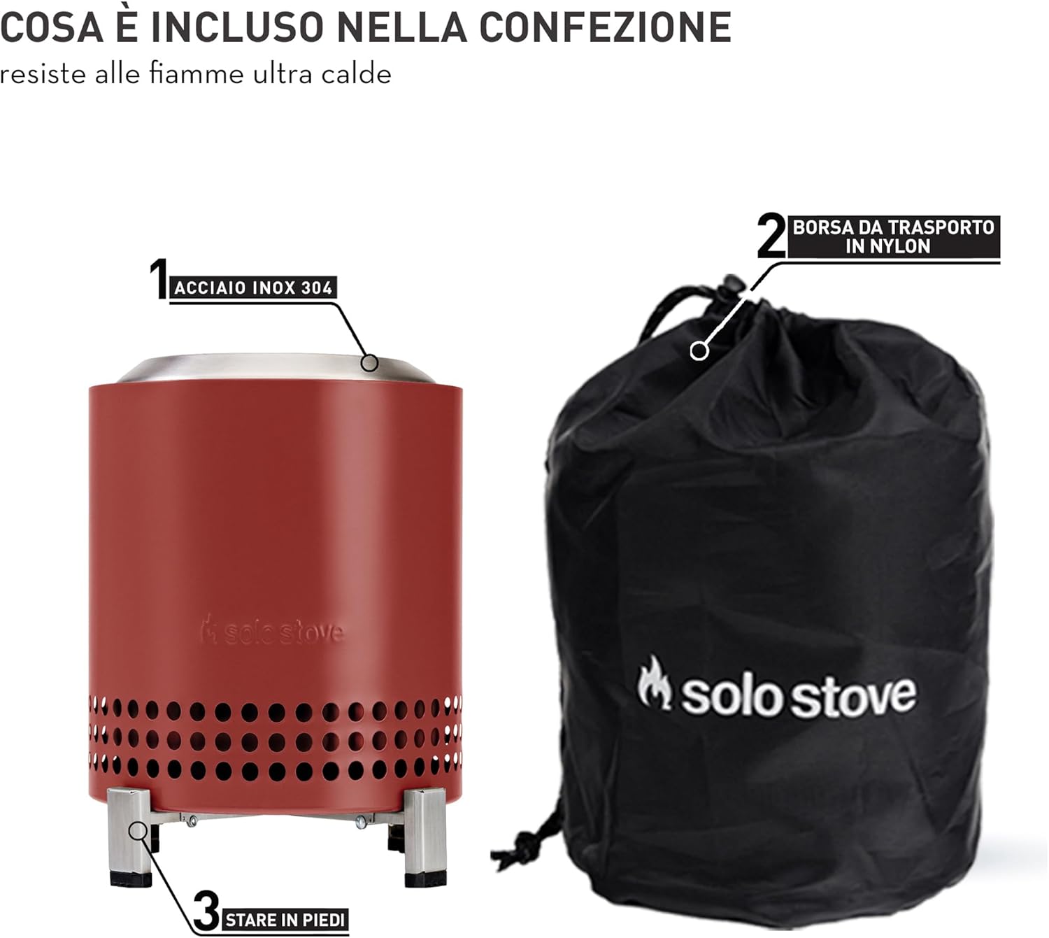 Solo Stove Mesa - Braciere da Tavolo Rosso - immagine 2