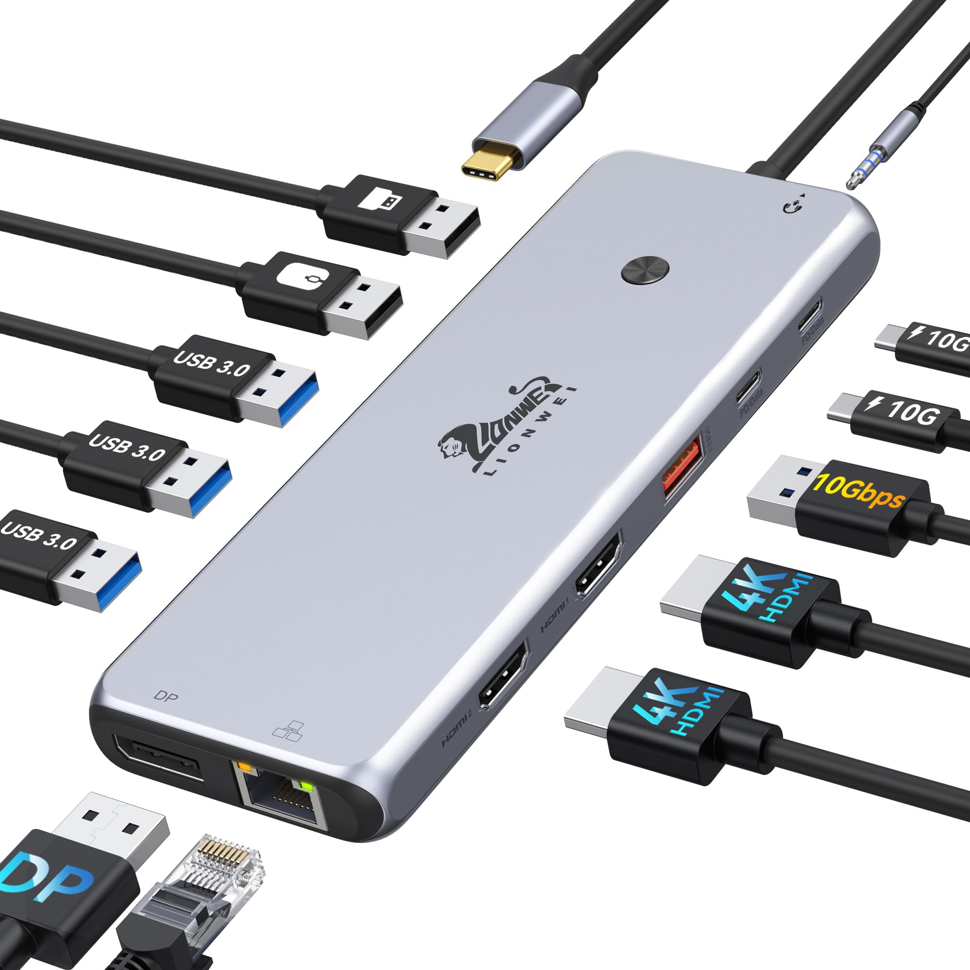 Docking Station USB-C Triple Display 13 in 1 10G