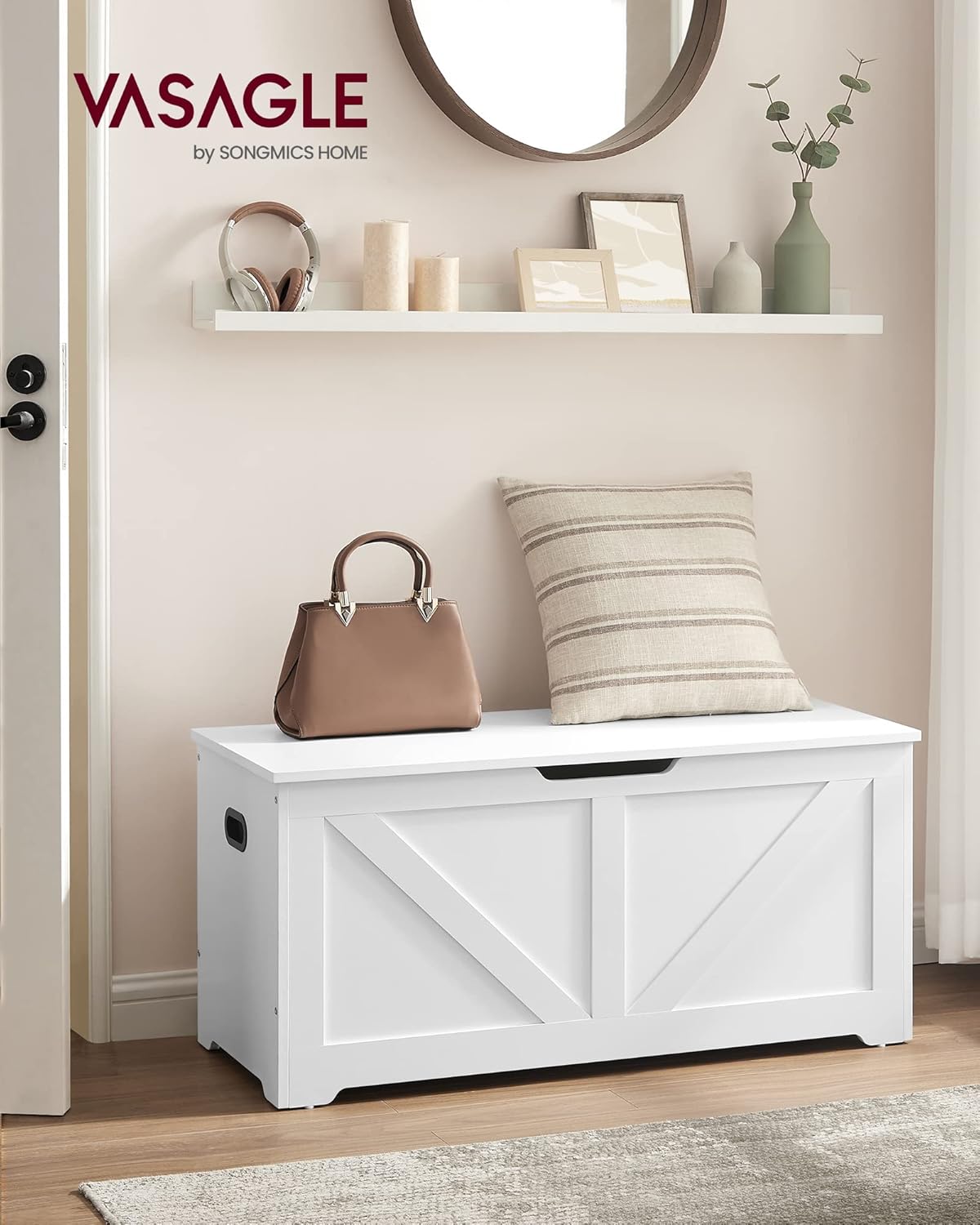 Vasagle Cassapanca Portaoggetti con 2 Cerniere Sicurezza - immagine 2