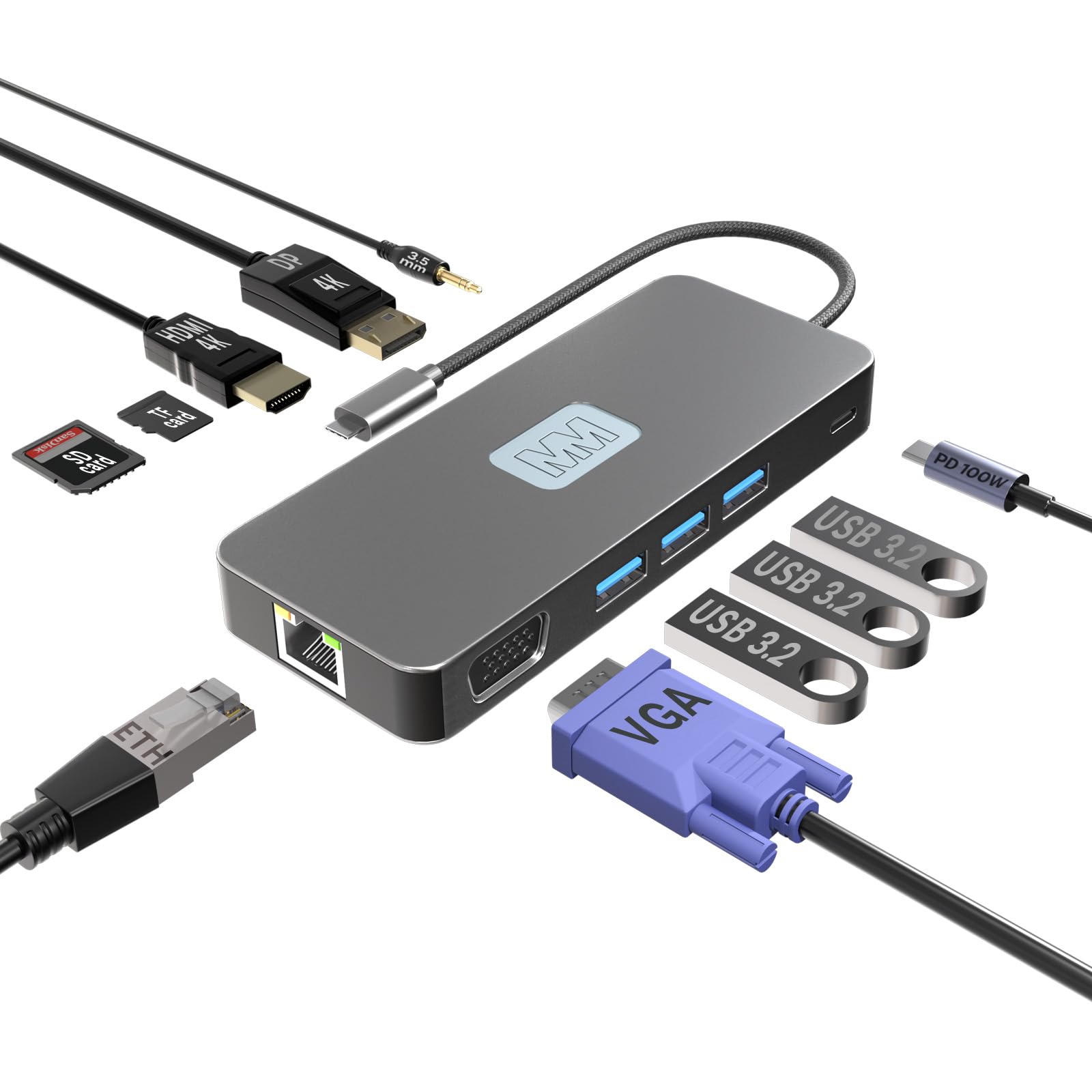 MMOBIEL Hub USB-C 11-in-1 Multiporta a Triplo Display