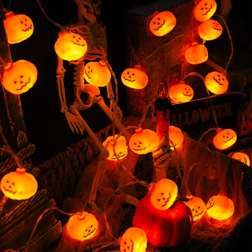 Luci LED Halloween Zucca 3 Metri 20 LED