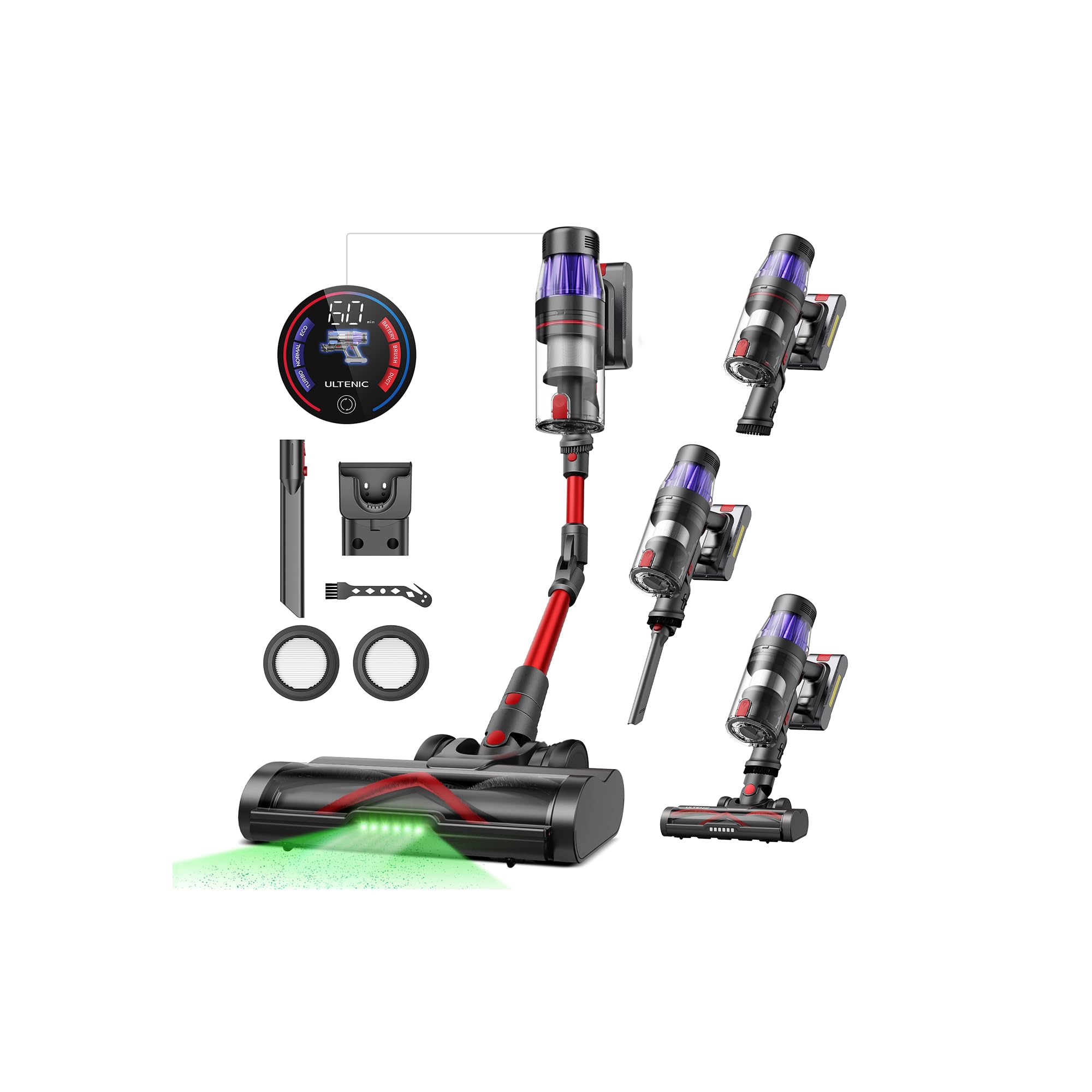 Ultenic Aspirapolvere Senza Fili 550W/50kPa 60min