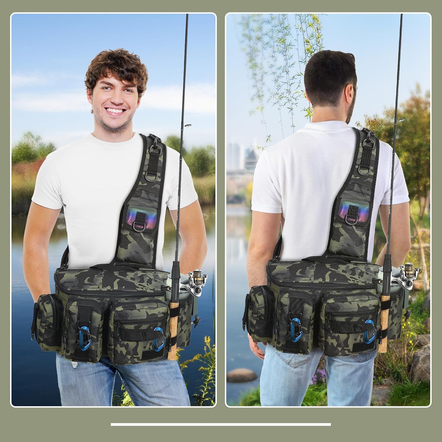 zerotop Borsa da Pesca Impermeabile Oxford - immagine 2