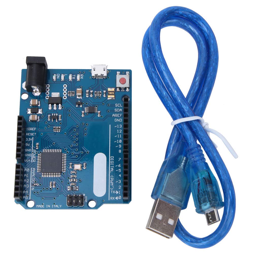 Oumefar Scheda di sviluppo ATmega32u4 Modulo di sviluppo canale 7 PWM Microcontrollore con cavo USB per Leonardo R3 Pro
