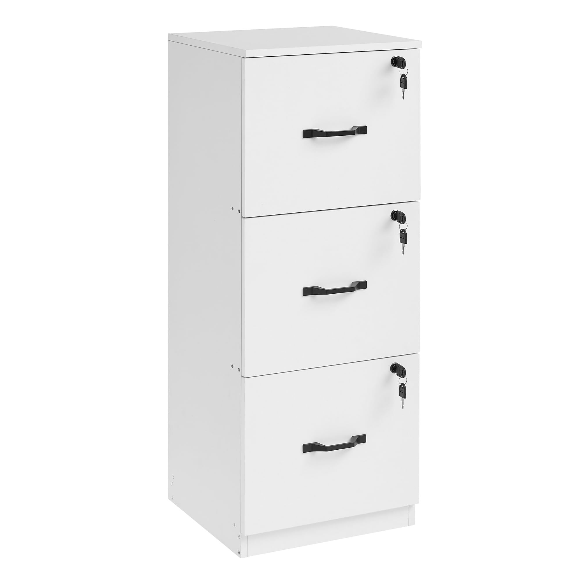 Vasagle Cassettiera da Ufficio con Ruote, Bianco Nuvola