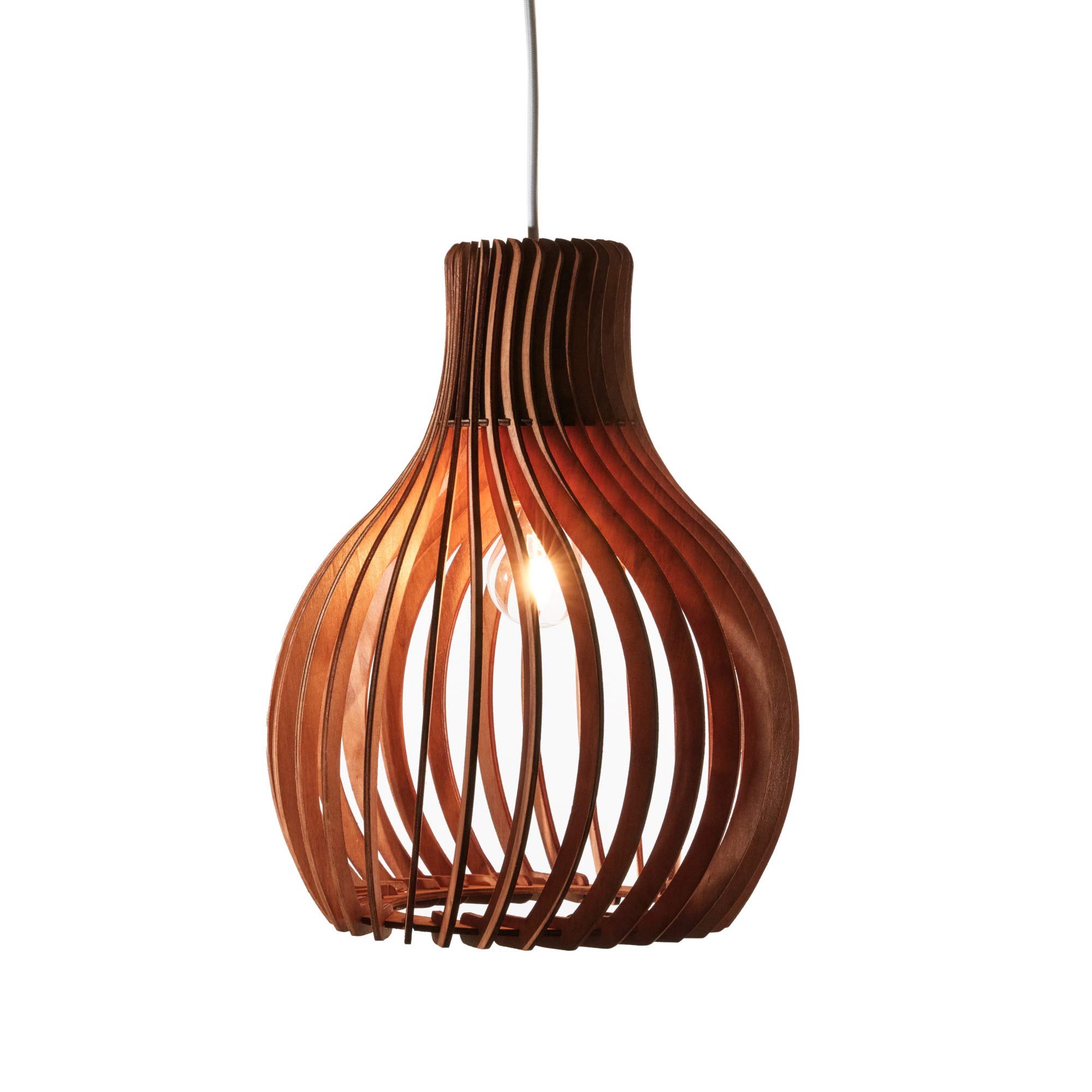 Opis PL2 - Lampada a Sospensione in Legno Ø28cm