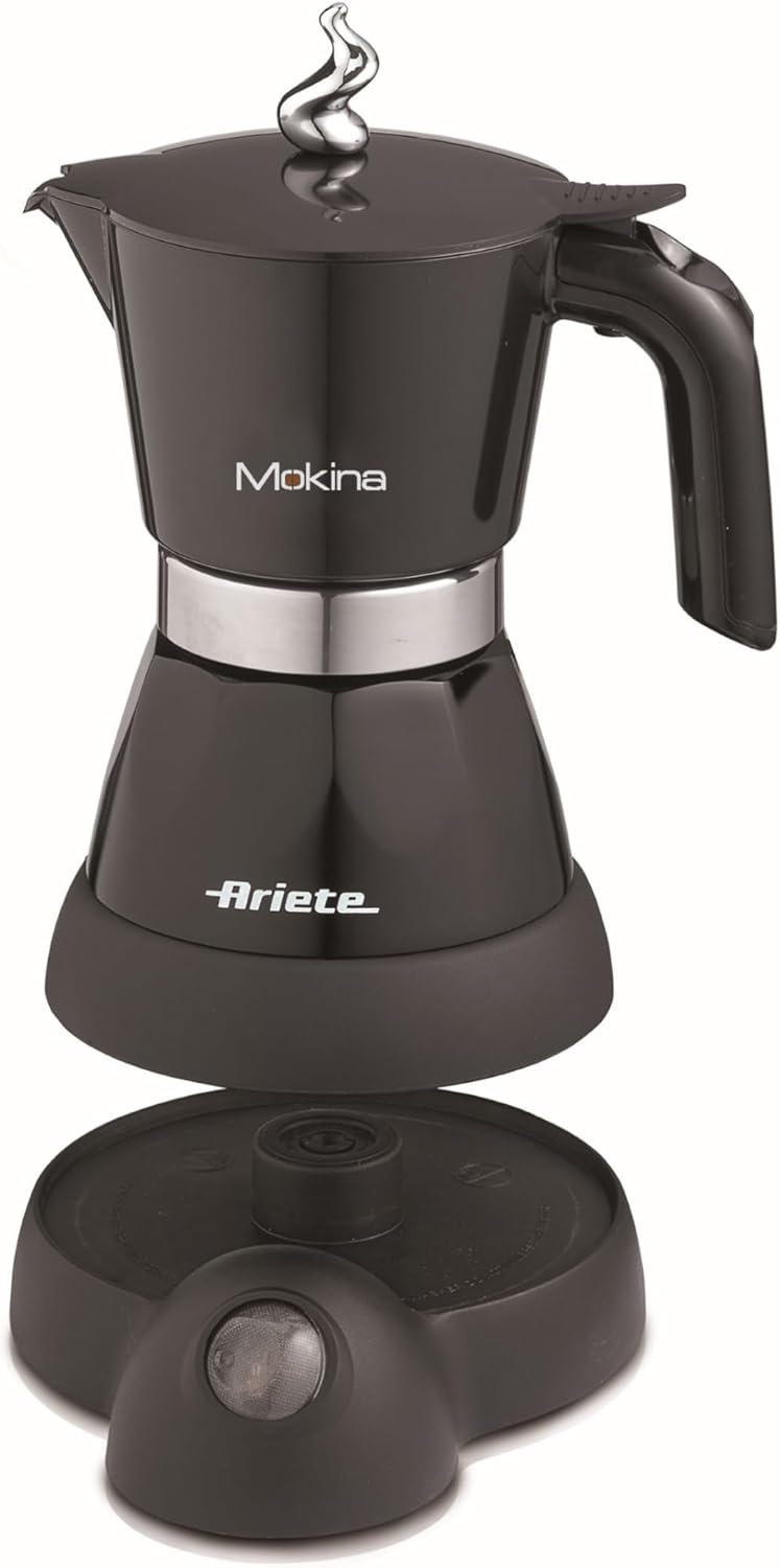 Ariete 1358 Moka Aroma - Moka Elettrica 2/4 Tazze, Nero - immagine 2