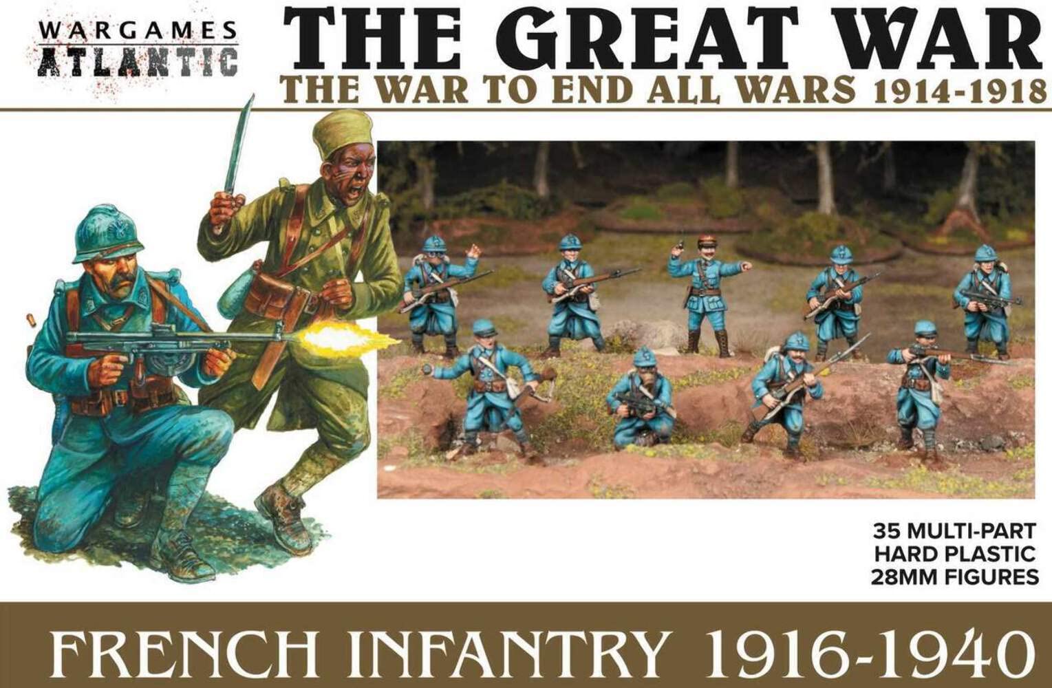 Wargames Atlantic Fanteria Francese 1916-40 (35 pz)