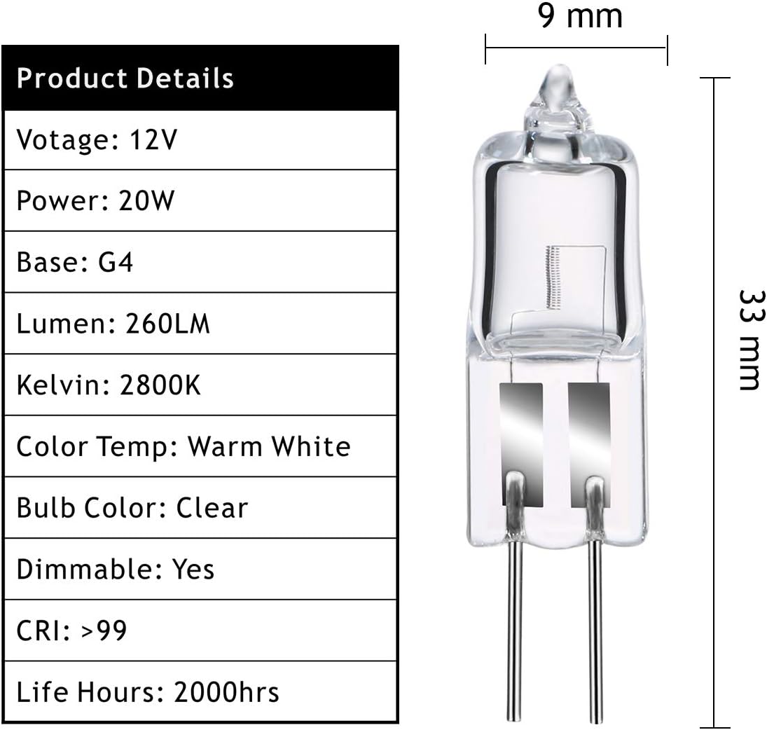 Comyan Lampadina Alogena G4 12V 20W Dimmerabile - immagine 2