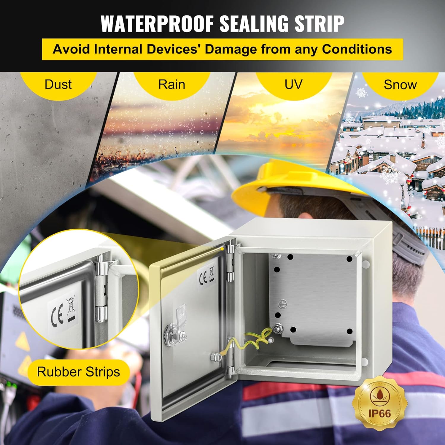 Vevor Custodia in Acciaio NEMA 4X 8x8x6'' - immagine 5