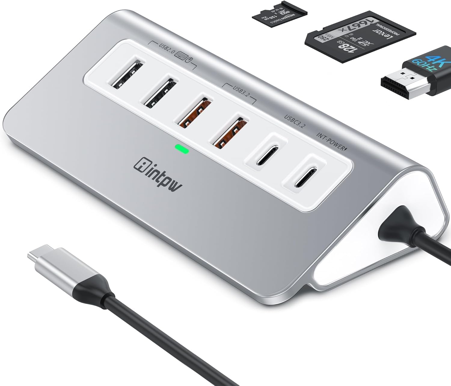 Intpw P9 PRO USB C Hub 10 Gbps 9 in 1