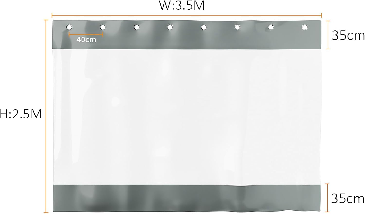 Clxrzm Pareti Laterali con Finestra in PVC per Esterni - immagine 3