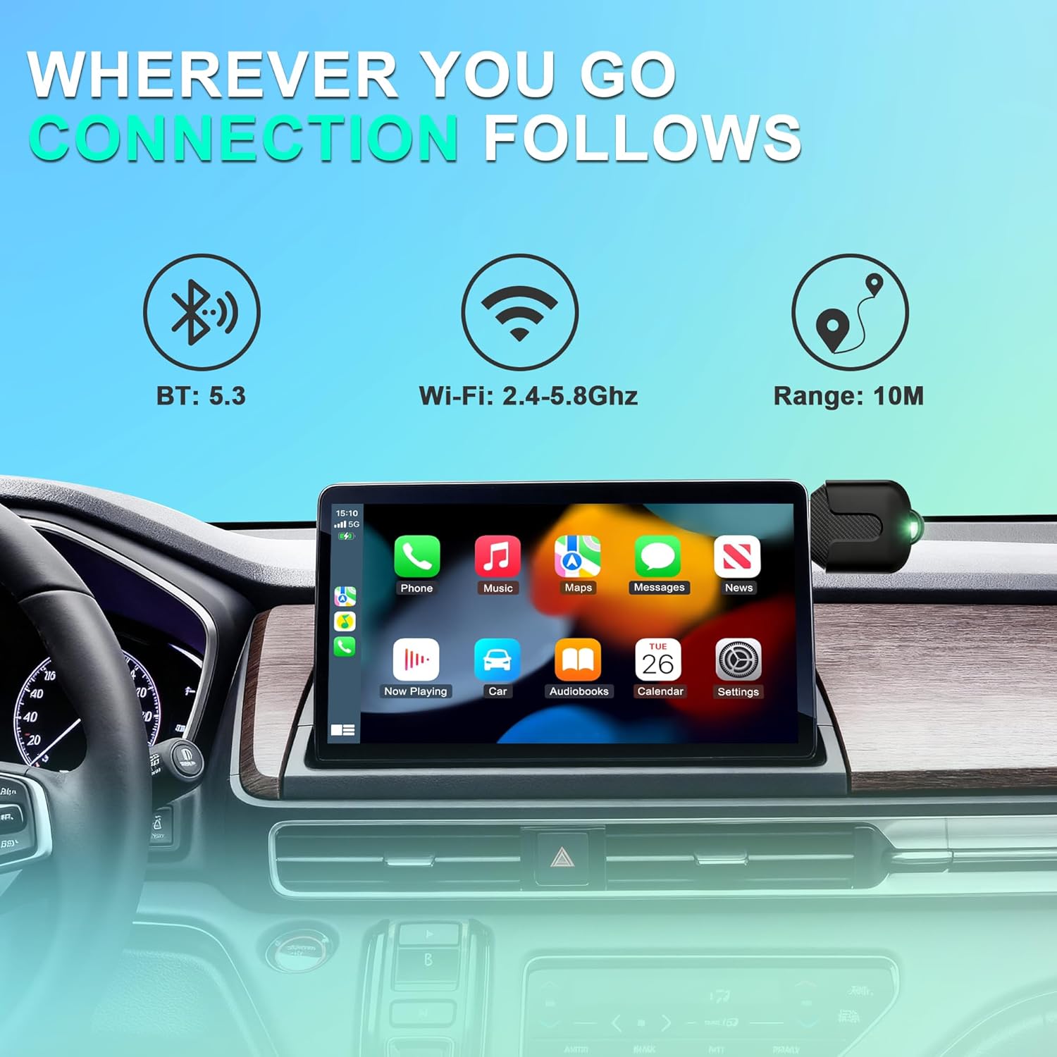 Wootootoo Adattatore CarPlay Wireless Upgrade 2025 - immagine 4